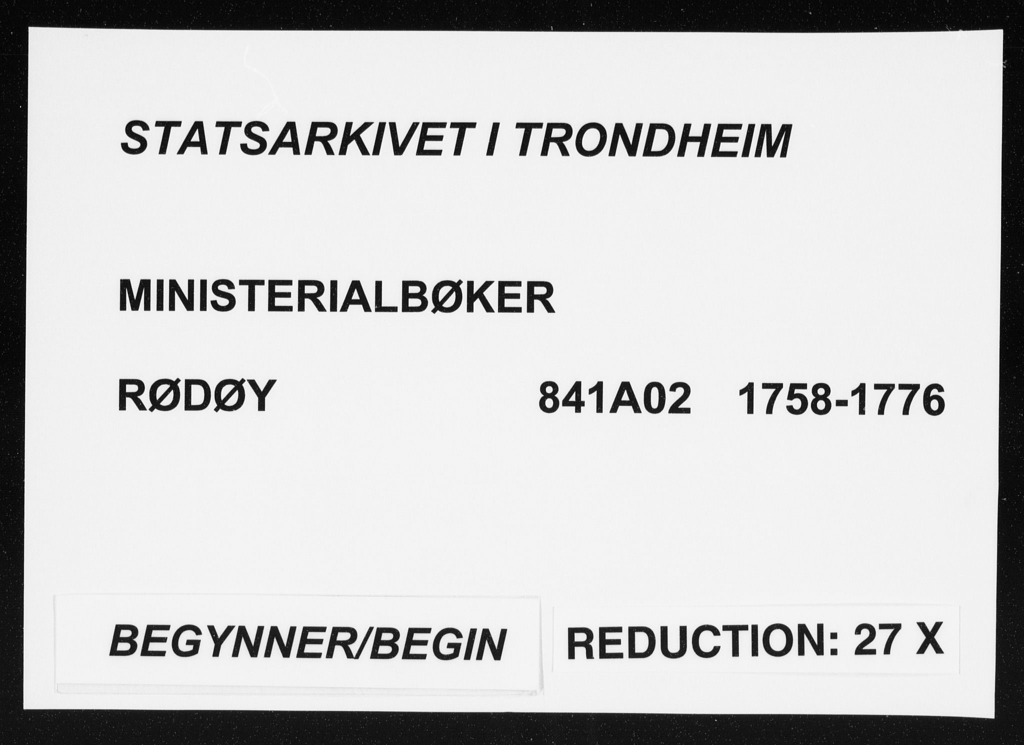 Ministerialprotokoller, klokkerbøker og fødselsregistre - Nordland, SAT/A-1459/841/L0587: Parish register (official) no. 841A02 /1, 1758-1776