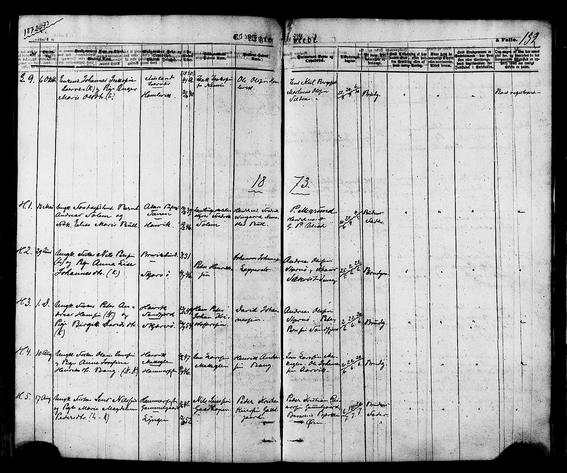 Loppa sokneprestkontor, SATØ/S-1339/H/Ha/L0005kirke: Parish register (official) no. 5, 1869-1878, p. 152
