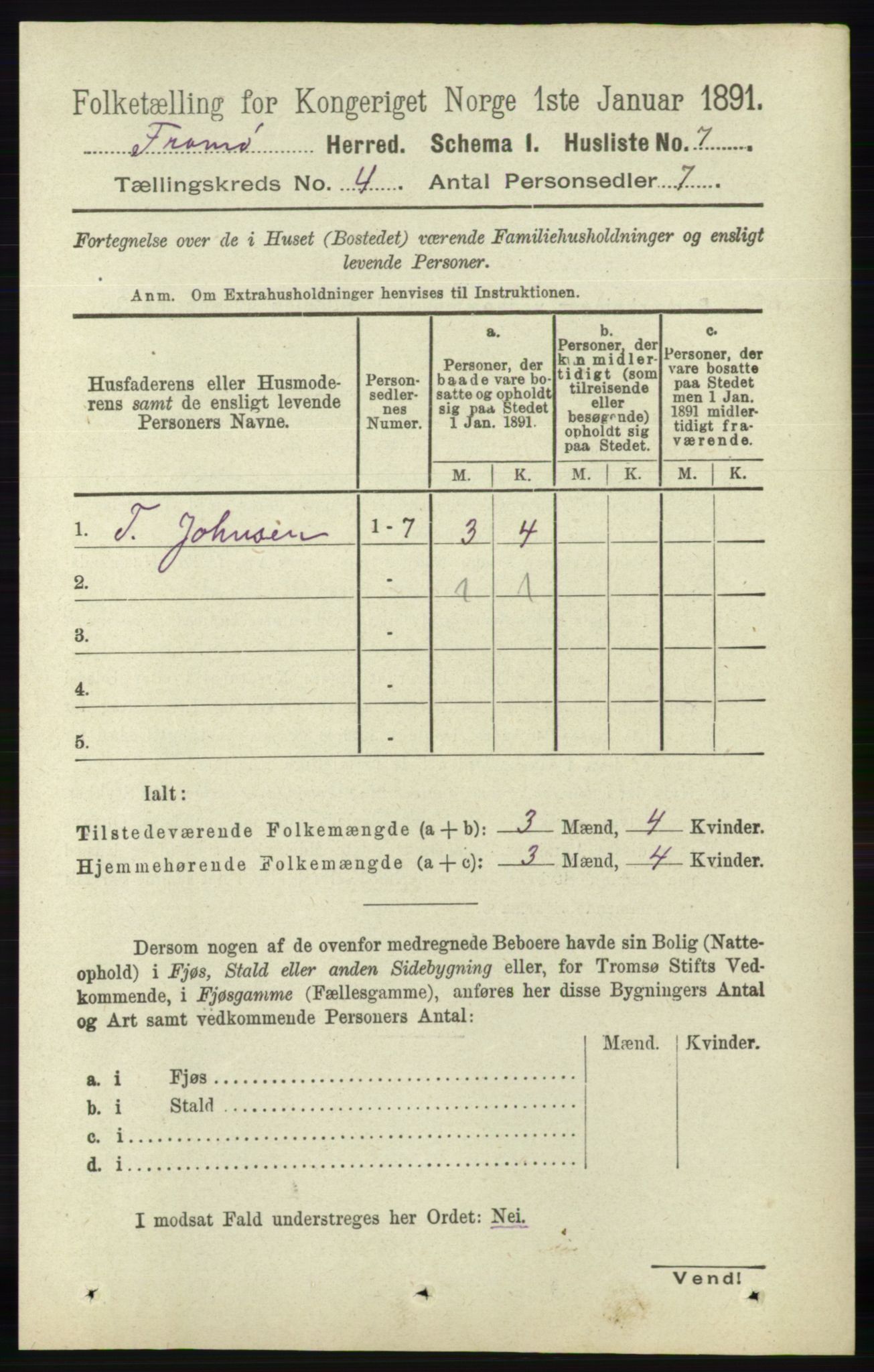 RA, 1891 census for 0921 Tromøy, 1891, p. 1363