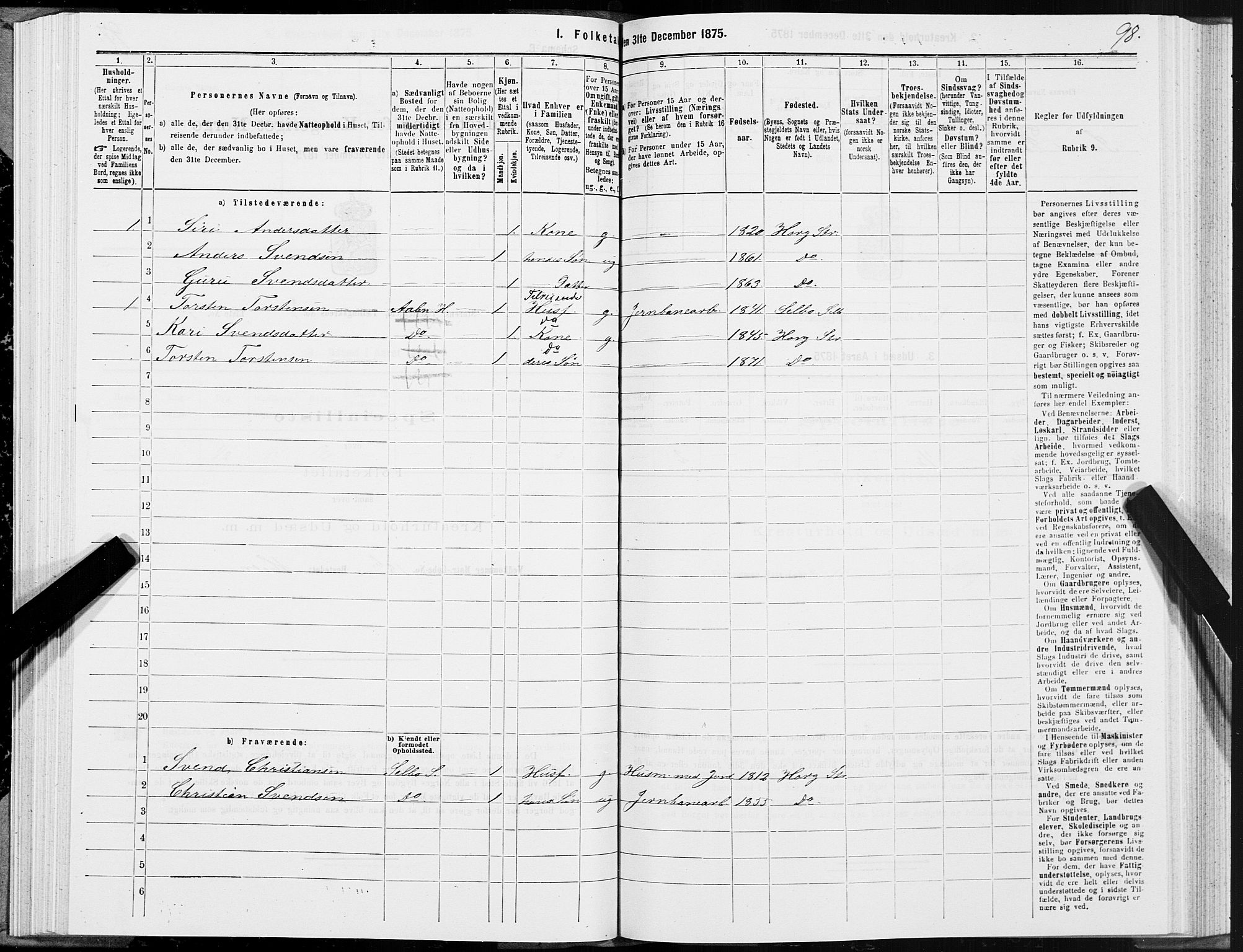 SAT, 1875 census for 1648P Støren, 1875, p. 4098