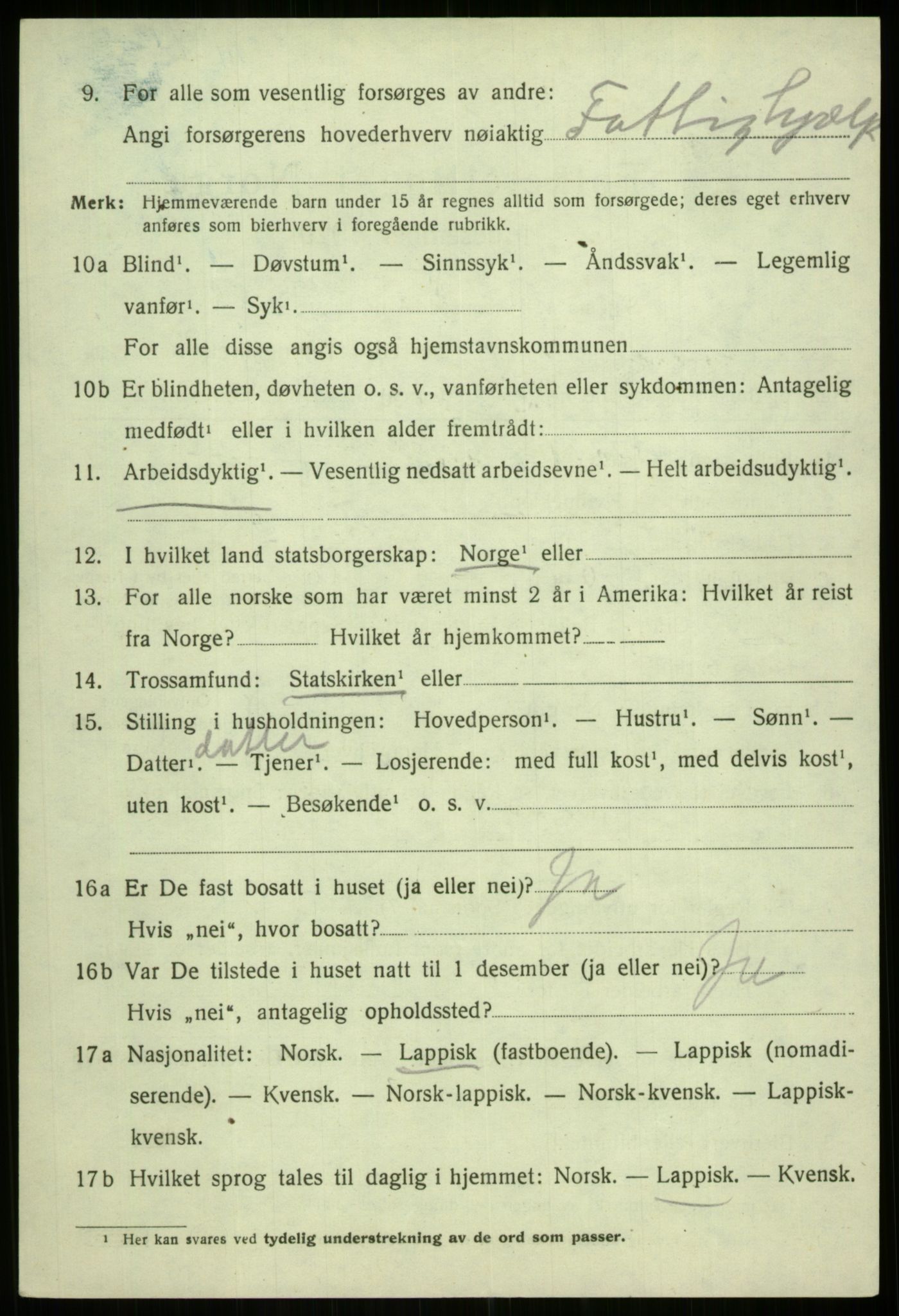 SATØ, 1920 census for Trondenes, 1920, p. 6486