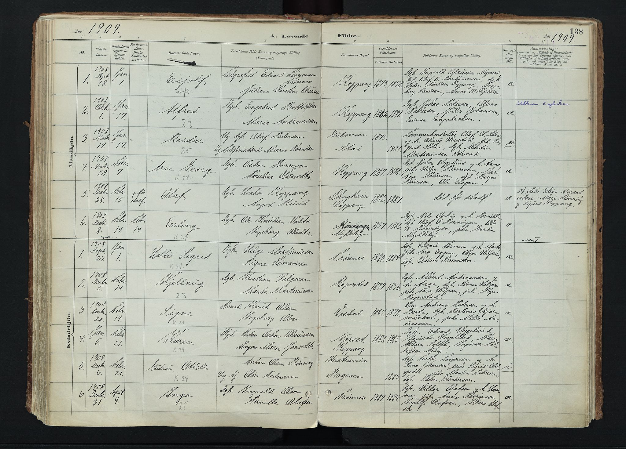 Stor-Elvdal prestekontor, AV/SAH-PREST-052/H/Ha/Haa/L0004: Parish register (official) no. 4, 1890-1922, p. 138