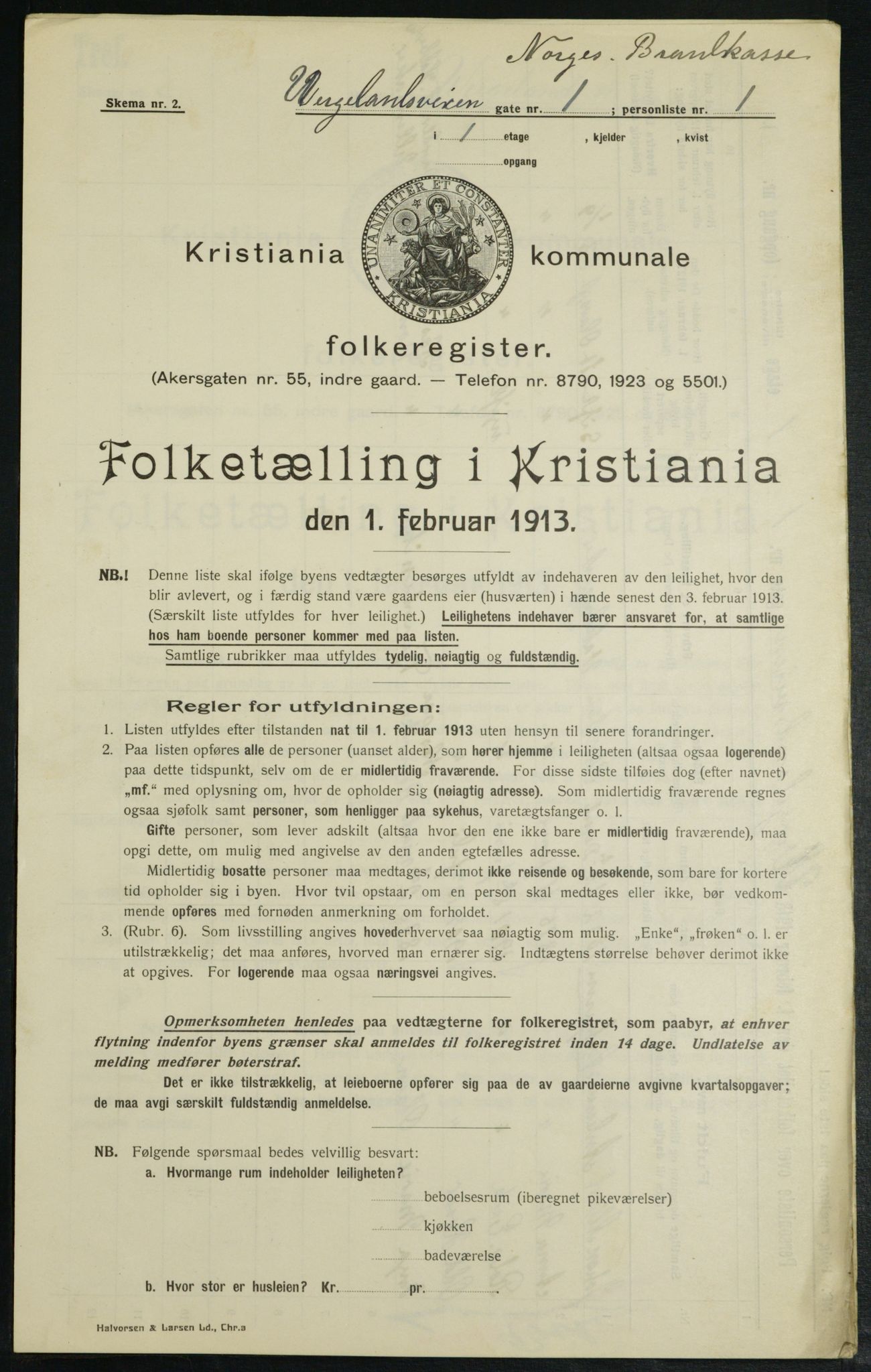 OBA, Municipal Census 1913 for Kristiania, 1913, p. 127659