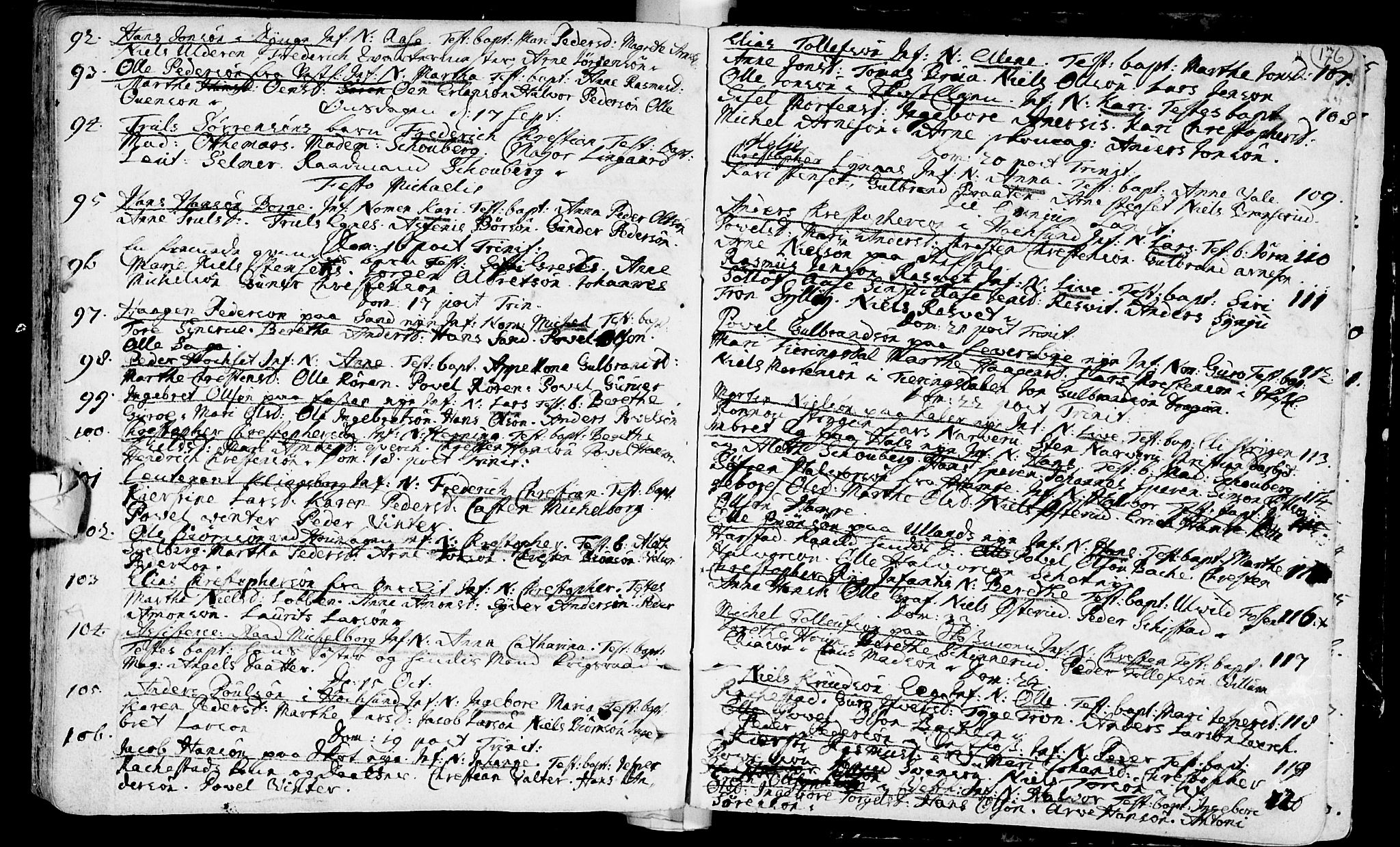 Eiker kirkebøker, AV/SAKO-A-4/F/Fa/L0002: Parish register (official) no. I 2, 1705-1724, p. 176