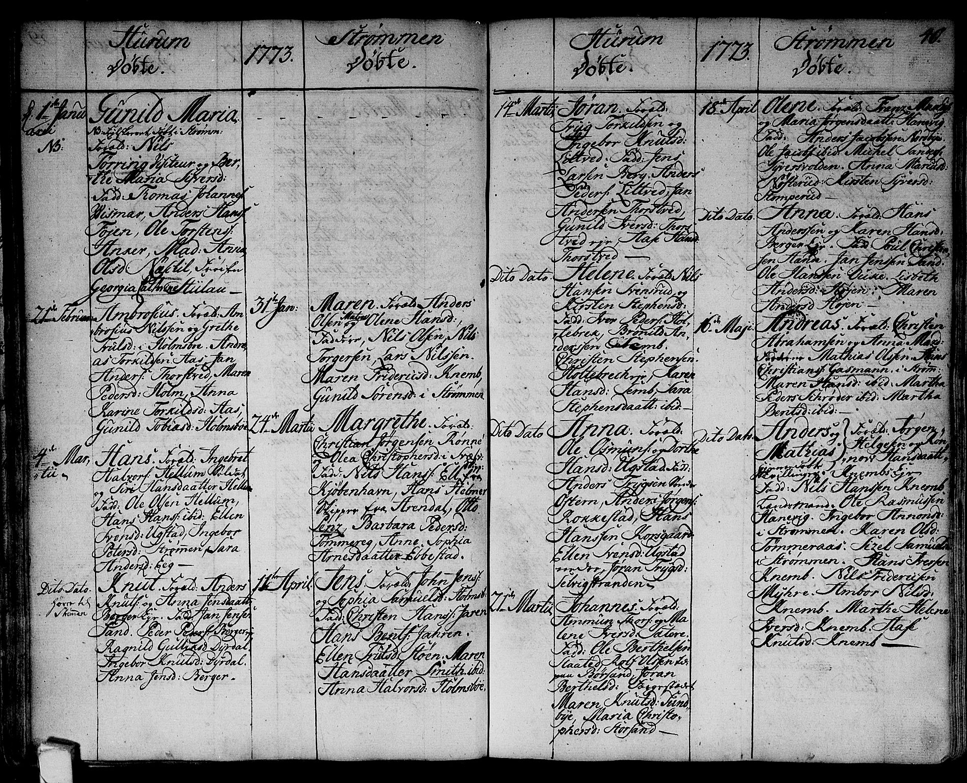 Hurum kirkebøker, SAKO/A-229/F/Fa/L0007: Parish register (official) no. 7, 1771-1810, p. 40