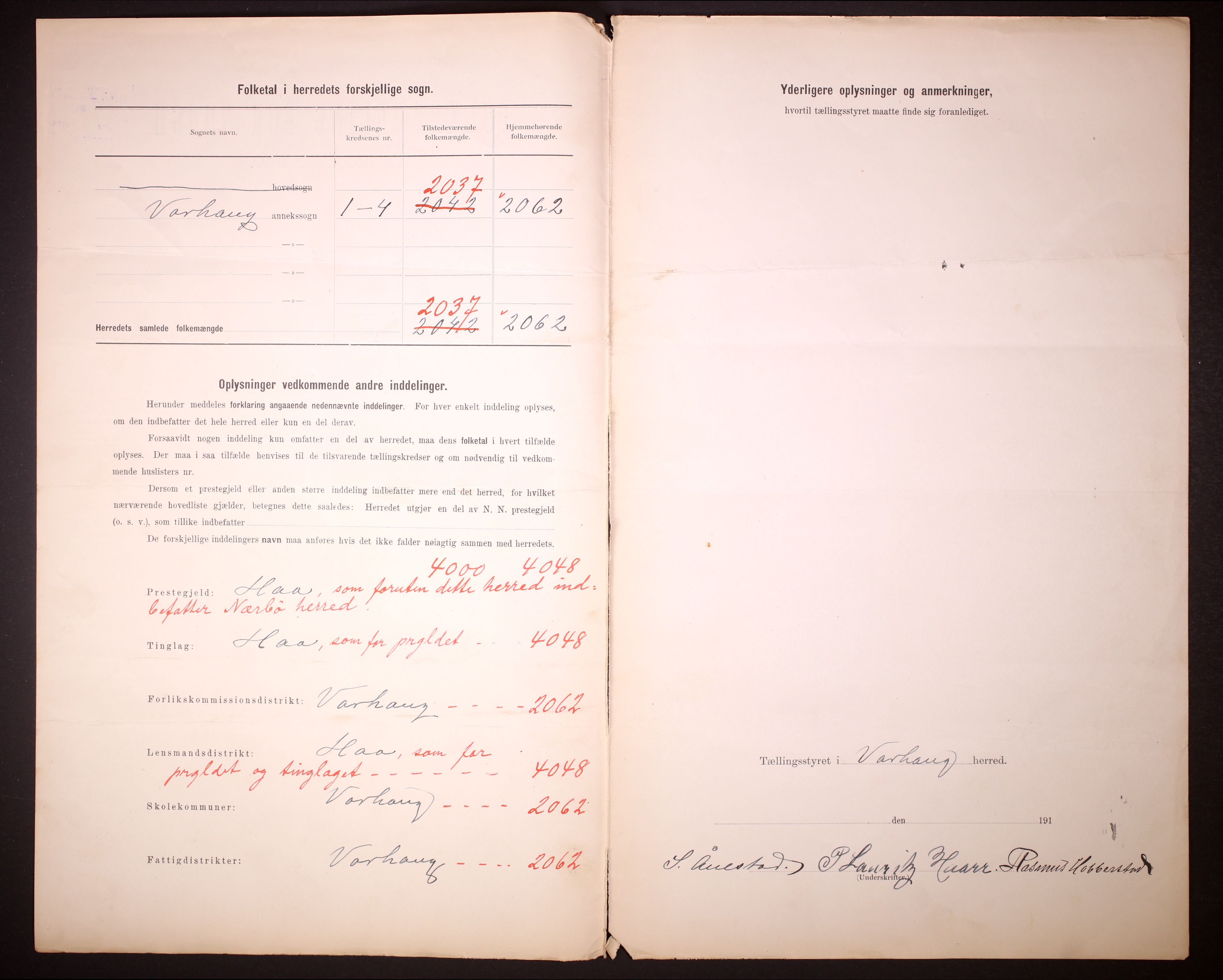 RA, 1910 census for Varhaug, 1910, p. 3