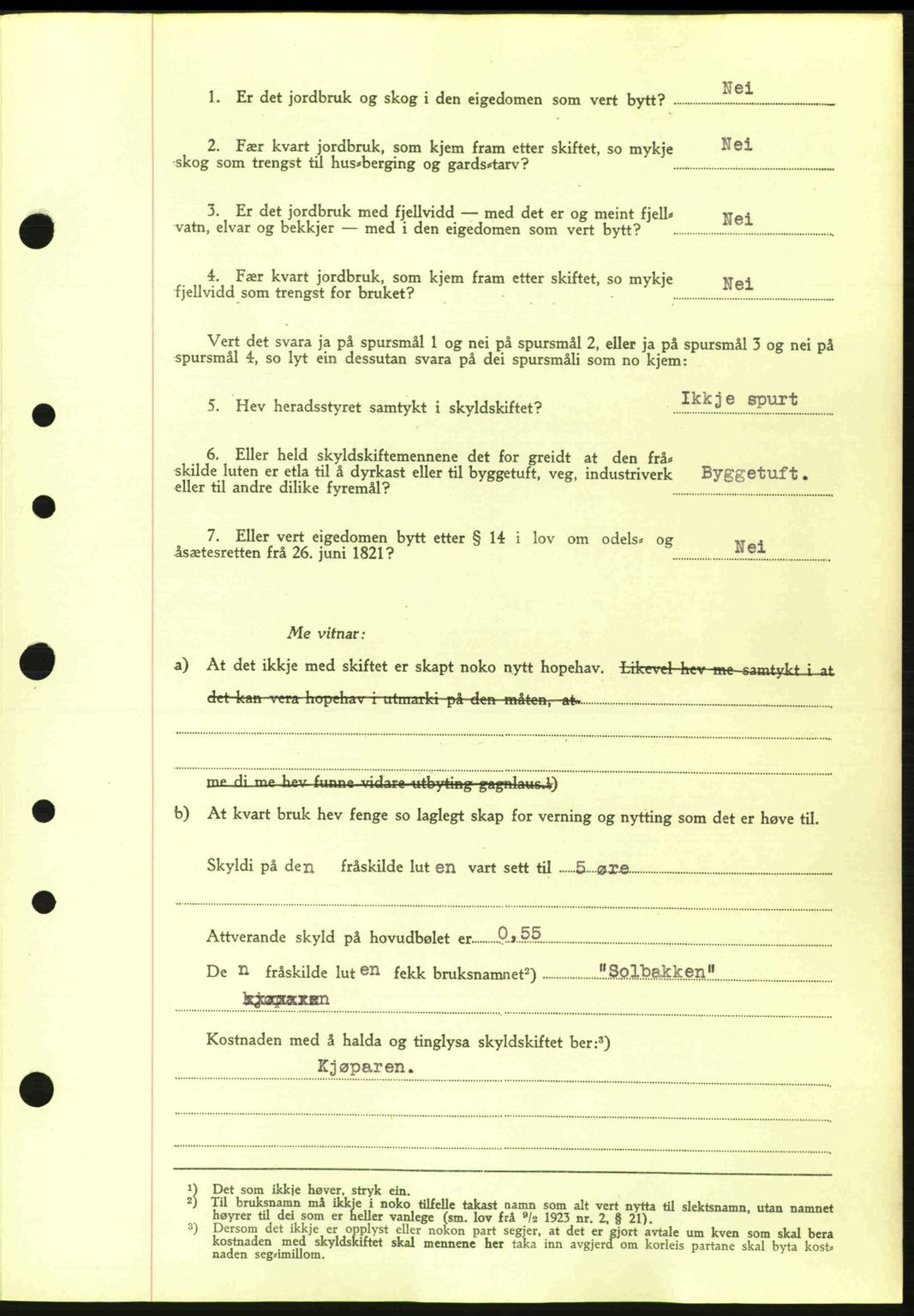 Sunnhordland sorenskrivar, AV/SAB-A-2401: Mortgage book no. A76, 1944-1945, Diary no: : 1565/1944