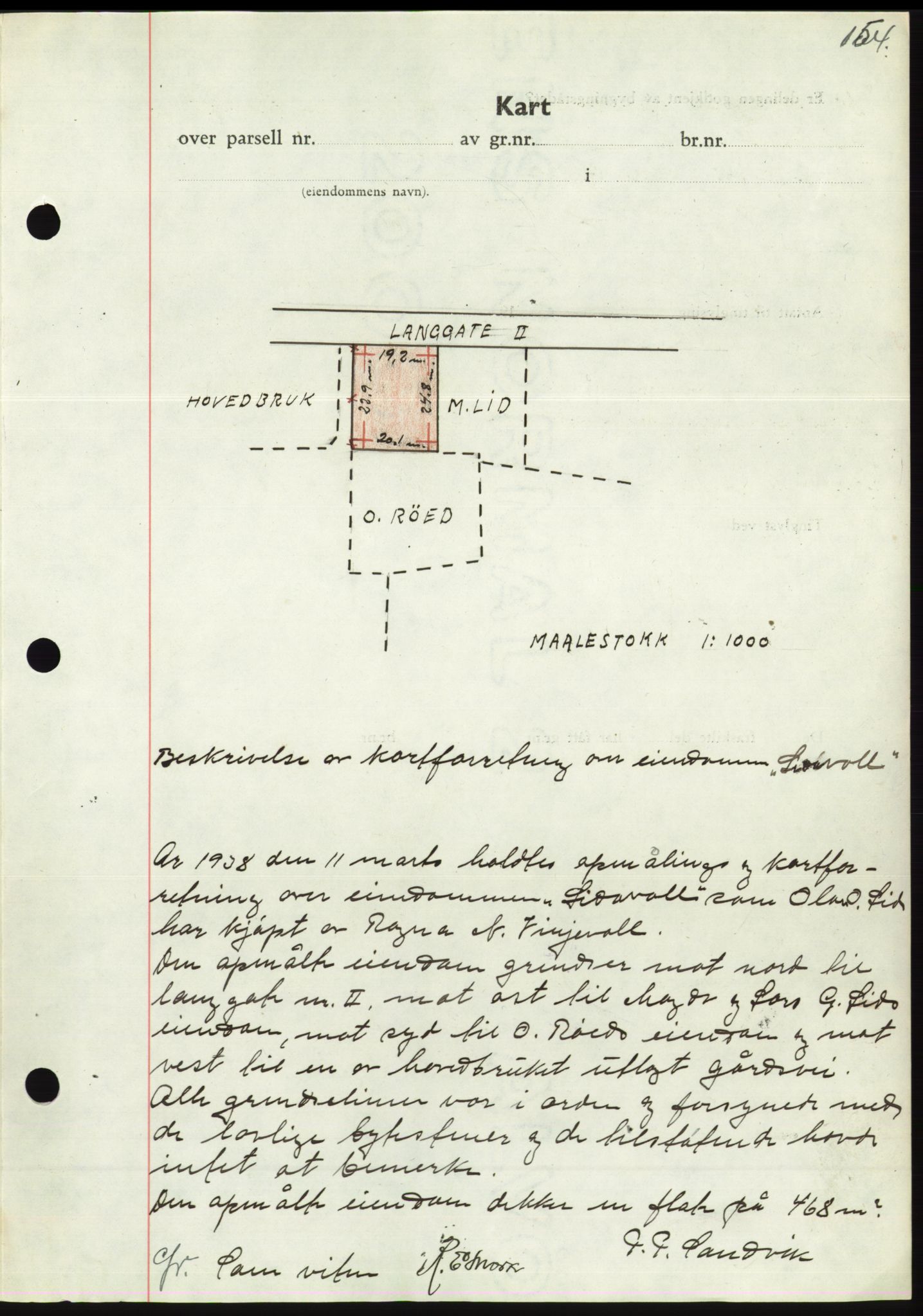 Søre Sunnmøre sorenskriveri, AV/SAT-A-4122/1/2/2C/L0065: Mortgage book no. 59, 1938-1938, Diary no: : 505/1938