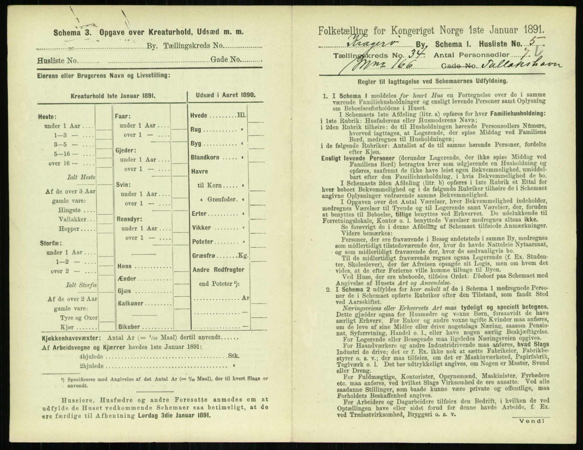 RA, 1891 census for 0801 Kragerø, 1891, p. 1242