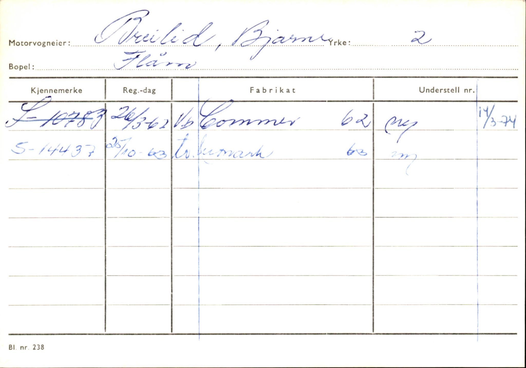 Statens vegvesen, Sogn og Fjordane vegkontor, SAB/A-5301/4/F/L0125: Eigarregister Sogndal V-Å. Aurland A-Å. Fjaler A-N, 1945-1975, p. 487