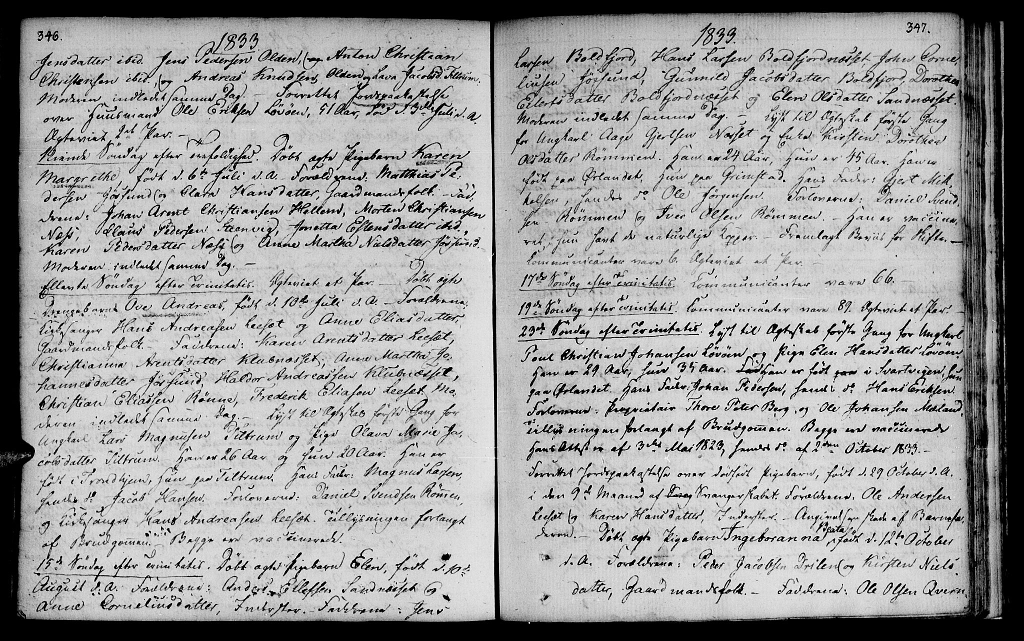 Ministerialprotokoller, klokkerbøker og fødselsregistre - Sør-Trøndelag, SAT/A-1456/655/L0674: Parish register (official) no. 655A03, 1802-1826, p. 346-347