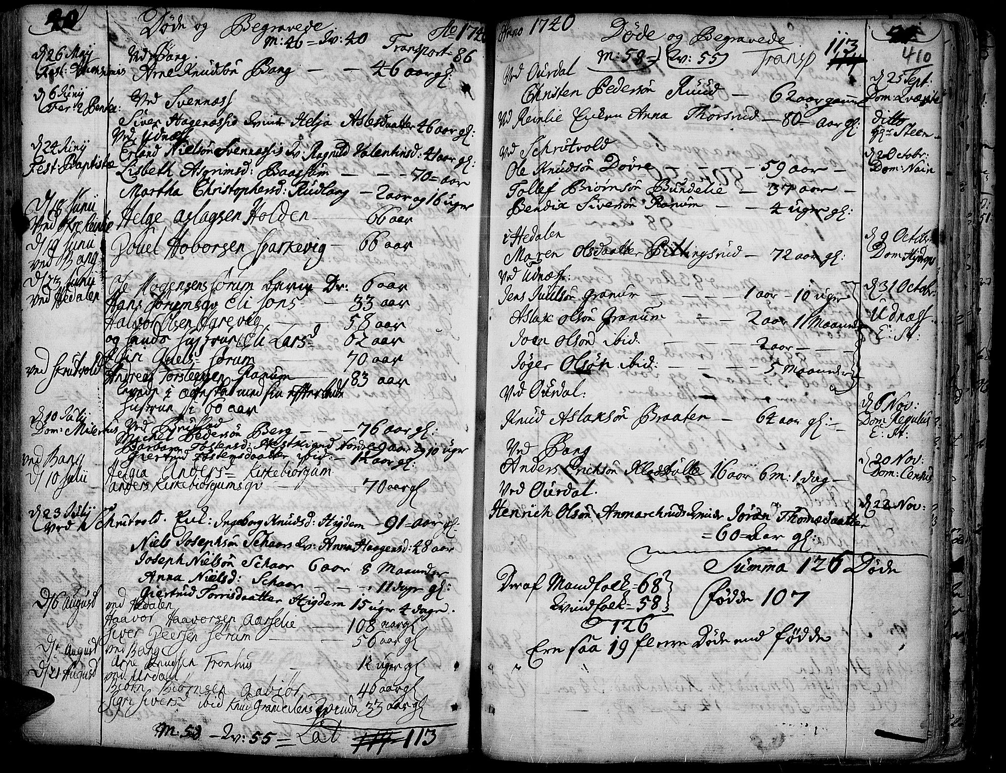 Aurdal prestekontor, AV/SAH-PREST-126/H/Ha/Haa/L0004: Parish register (official) no. 4, 1730-1762, p. 40-41