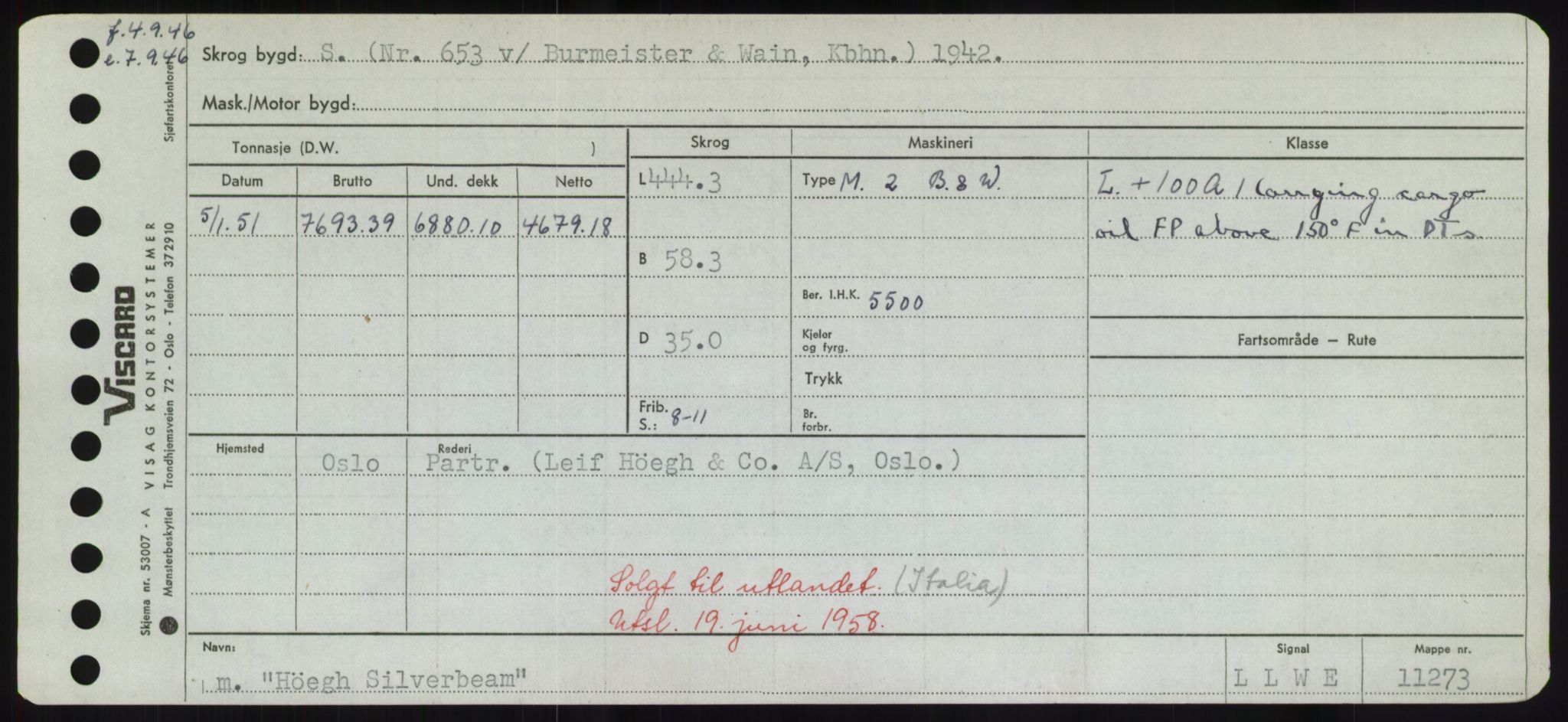 Sjøfartsdirektoratet med forløpere, Skipsmålingen, RA/S-1627/H/Hd/L0017: Fartøy, Holi-Hå, p. 443