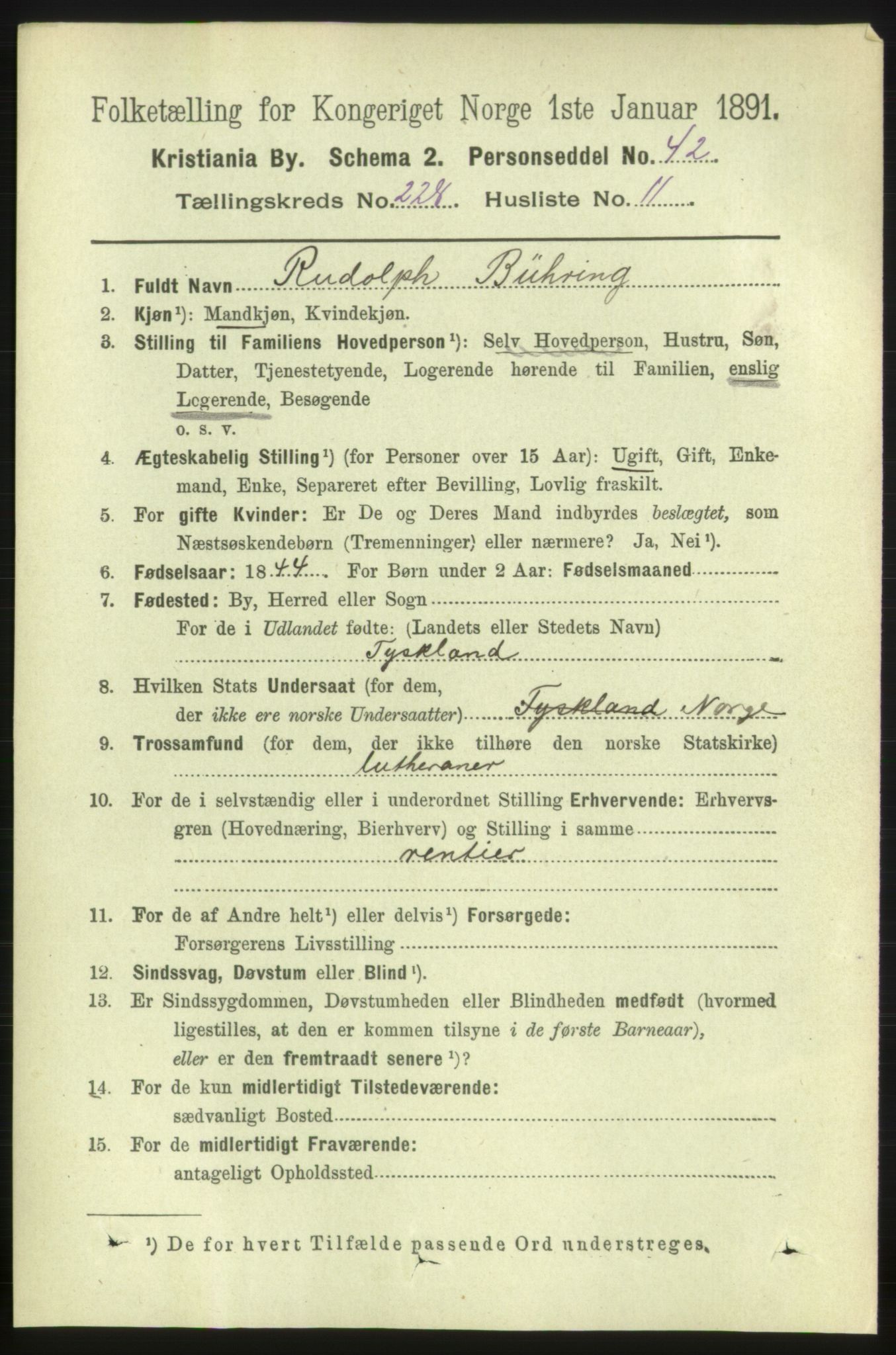 RA, 1891 census for 0301 Kristiania, 1891, p. 139713