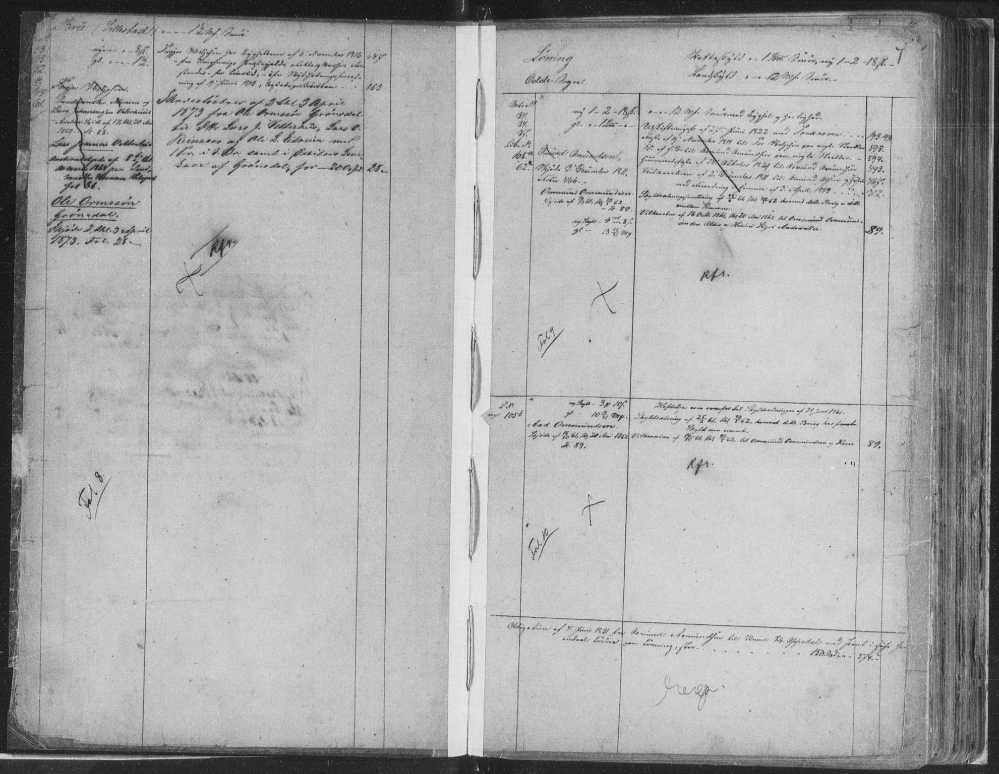 Hardanger og Voss sorenskriveri, SAB/A-2501/2/2A/2Aa/L007a: Mortgage register no. II.A.a.7a, 1800-1880, p. 6-7