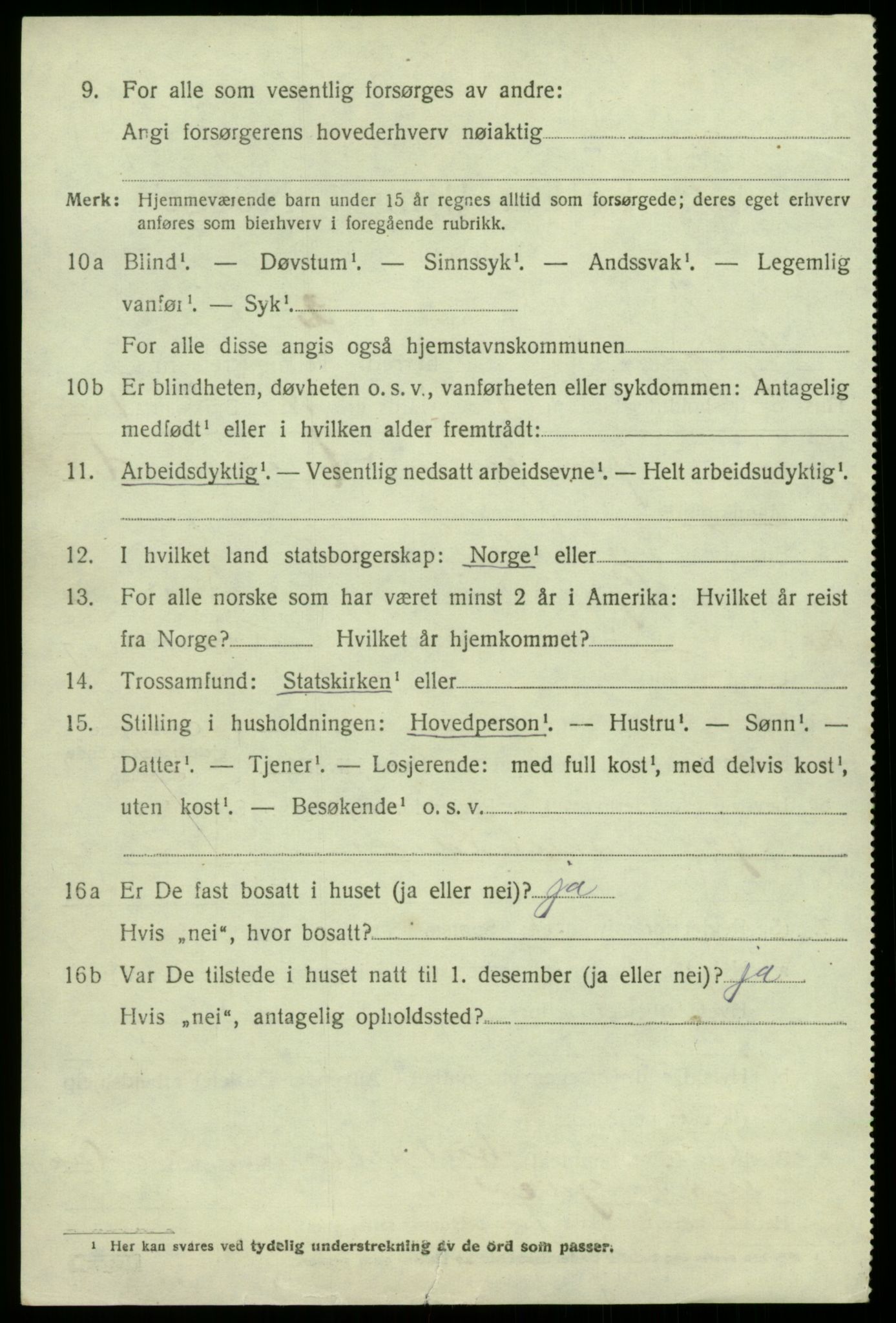 SAB, 1920 census for Granvin, 1920, p. 2359