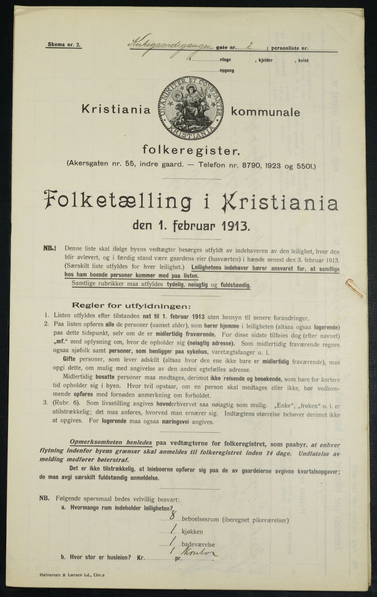 OBA, Municipal Census 1913 for Kristiania, 1913, p. 49741