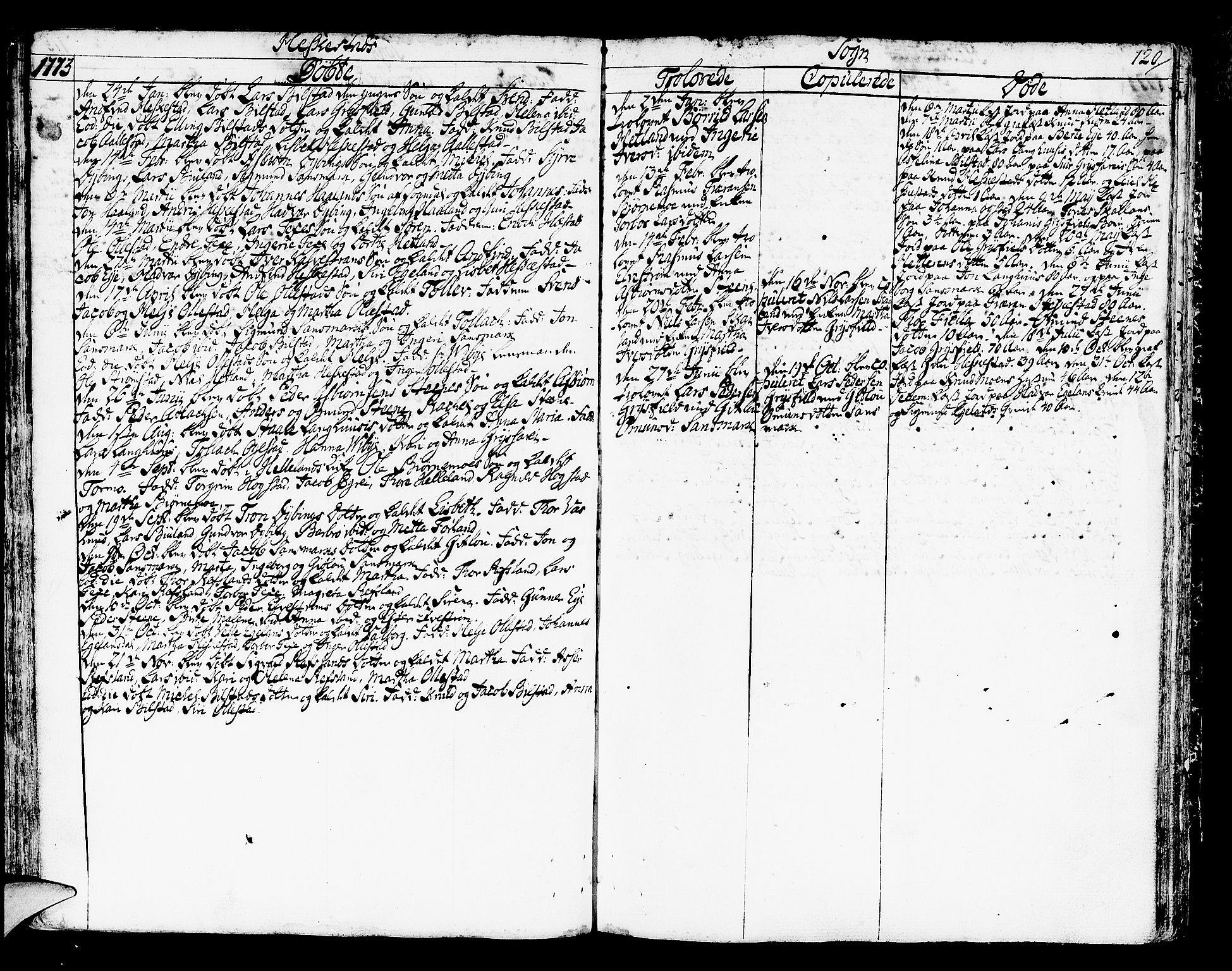 Helleland sokneprestkontor, SAST/A-101810: Parish register (official) no. A 2 /3, 1762-1791, p. 120