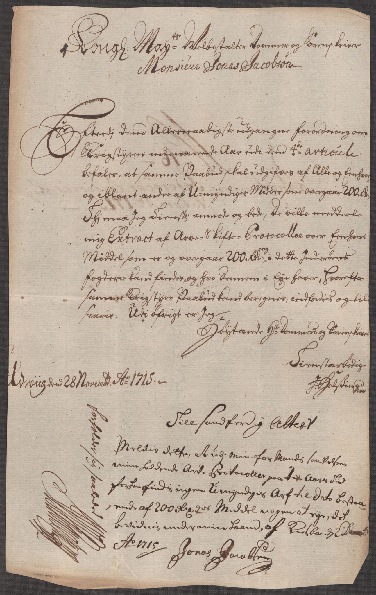 Rentekammeret inntil 1814, Reviderte regnskaper, Fogderegnskap, RA/EA-4092/R63/L4323: Fogderegnskap Inderøy, 1715, p. 215