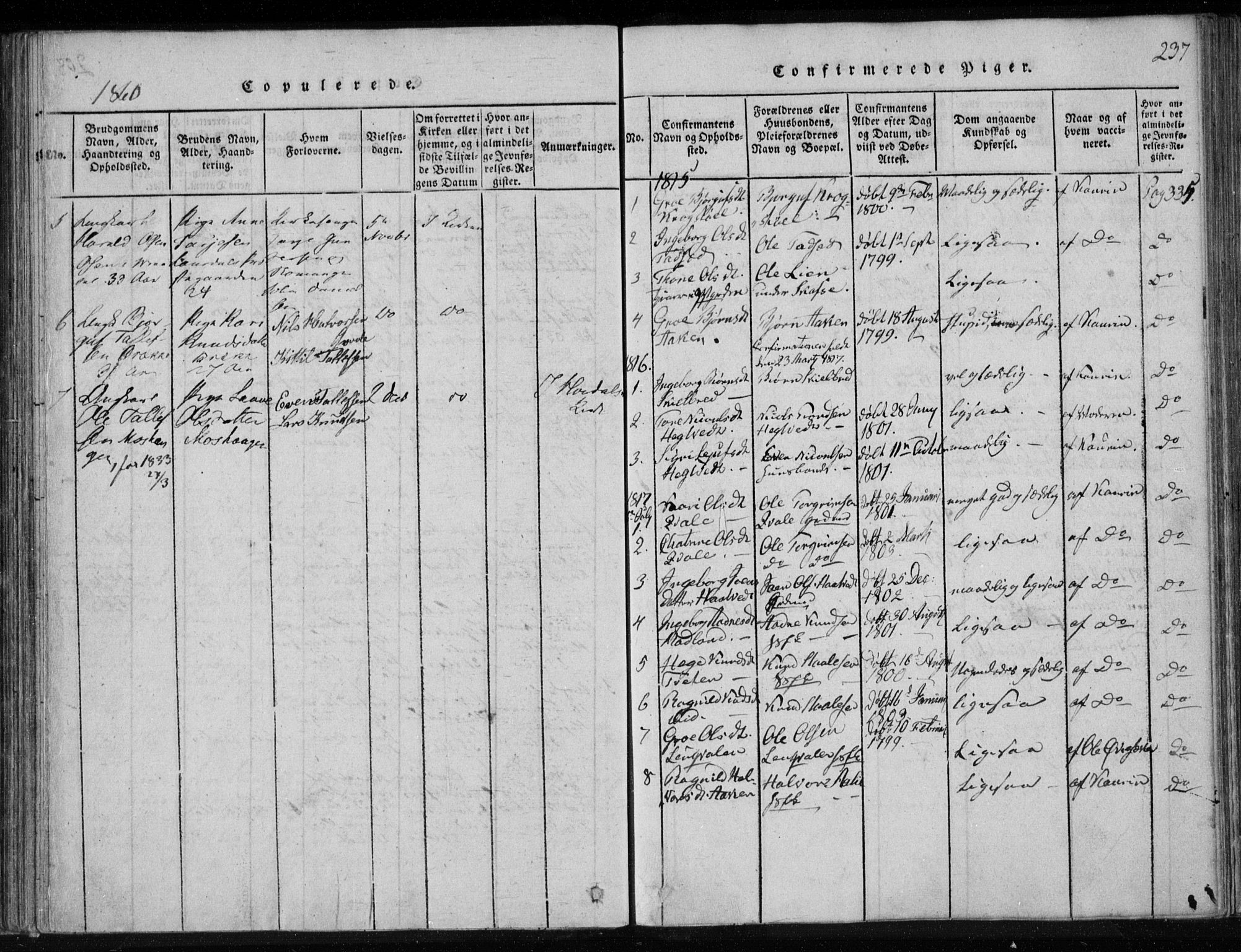 Lårdal kirkebøker, AV/SAKO-A-284/F/Fa/L0005: Parish register (official) no. I 5, 1815-1860, p. 209