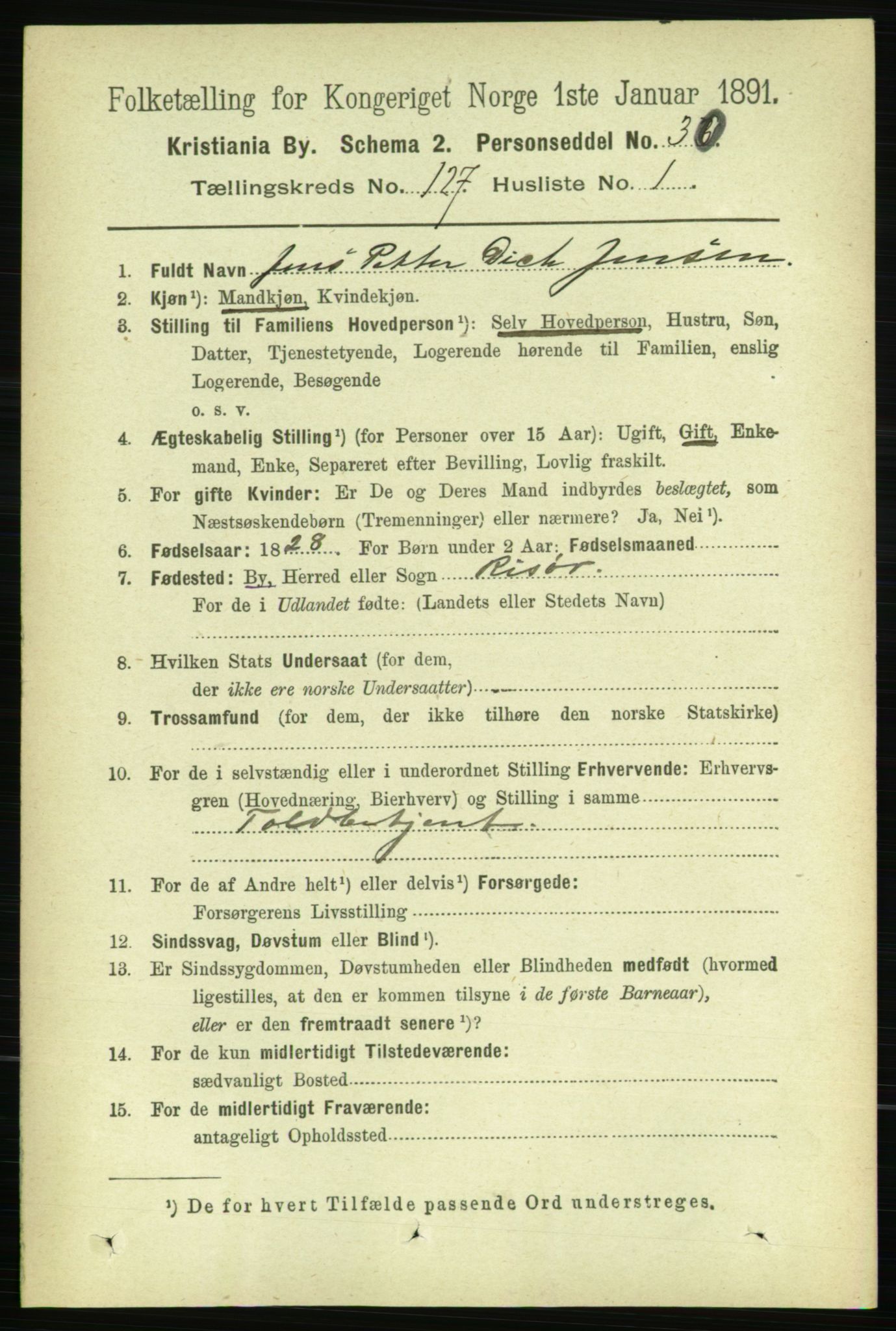 RA, 1891 census for 0301 Kristiania, 1891, p. 67854