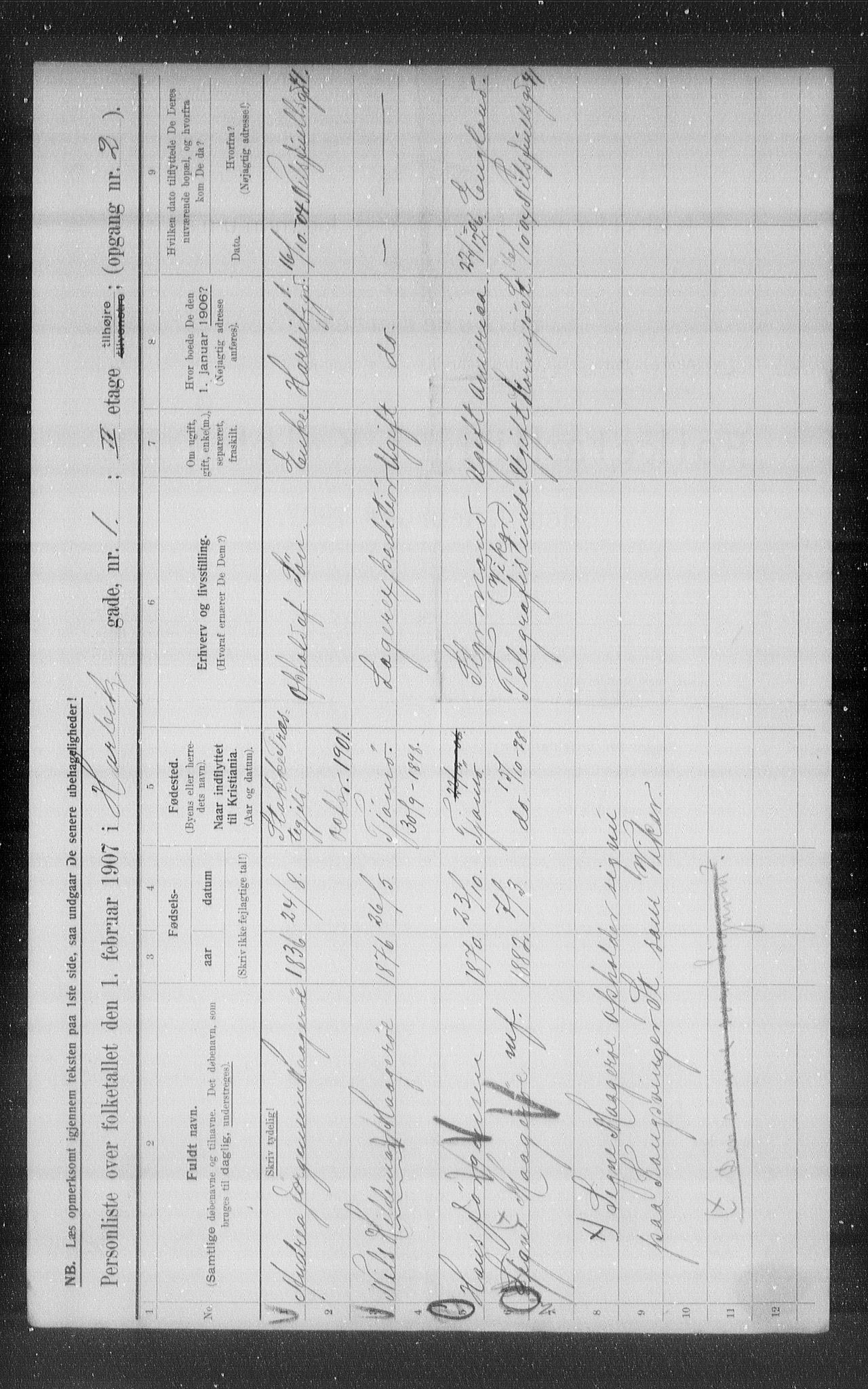 OBA, Municipal Census 1907 for Kristiania, 1907, p. 17971