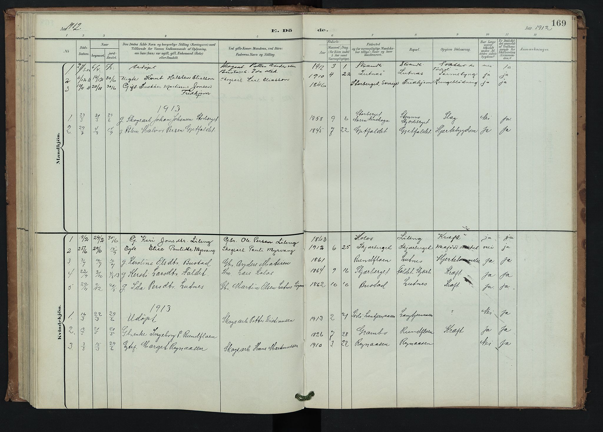 Trysil prestekontor, AV/SAH-PREST-046/H/Ha/Hab/L0008: Parish register (copy) no. 8, 1900-1950, p. 169