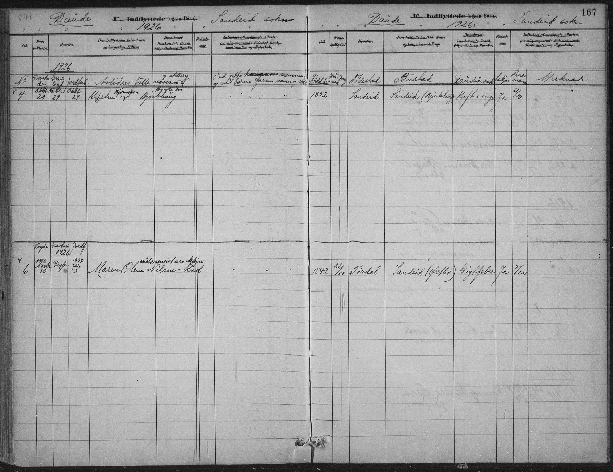 Vikedal sokneprestkontor, AV/SAST-A-101840/01/IV: Parish register (official) no. A 11, 1884-1933, p. 167