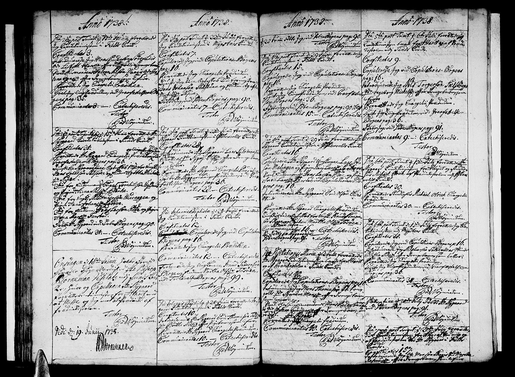 Sund sokneprestembete, AV/SAB-A-99930: Parish register (official) no. A 1, 1729-1740