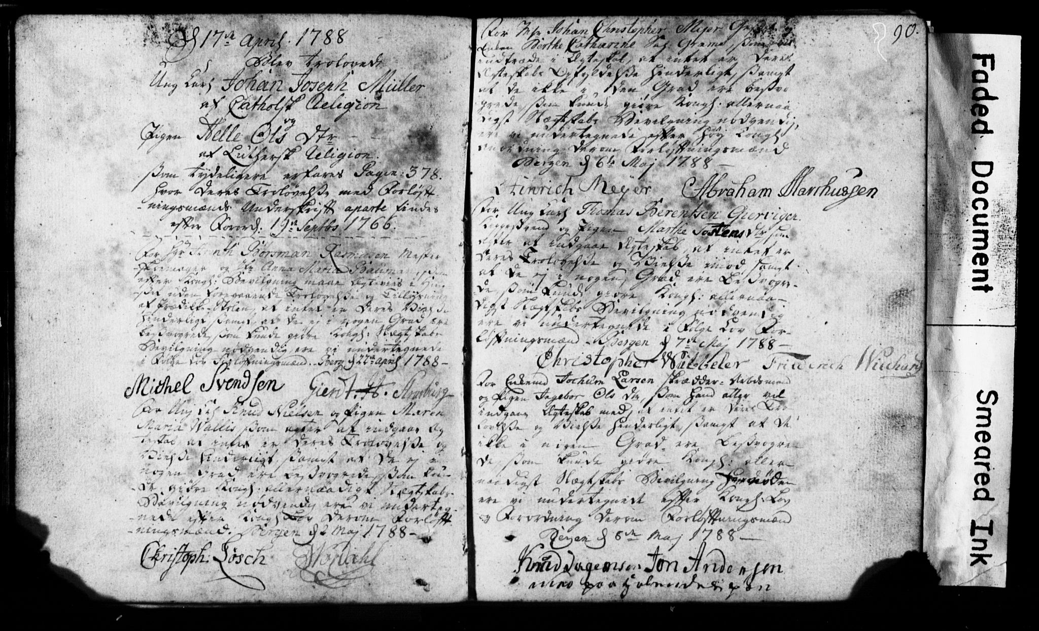 Korskirken sokneprestembete, AV/SAB-A-76101: Best man's statements no. II.5.1, 1776-1816, p. 90