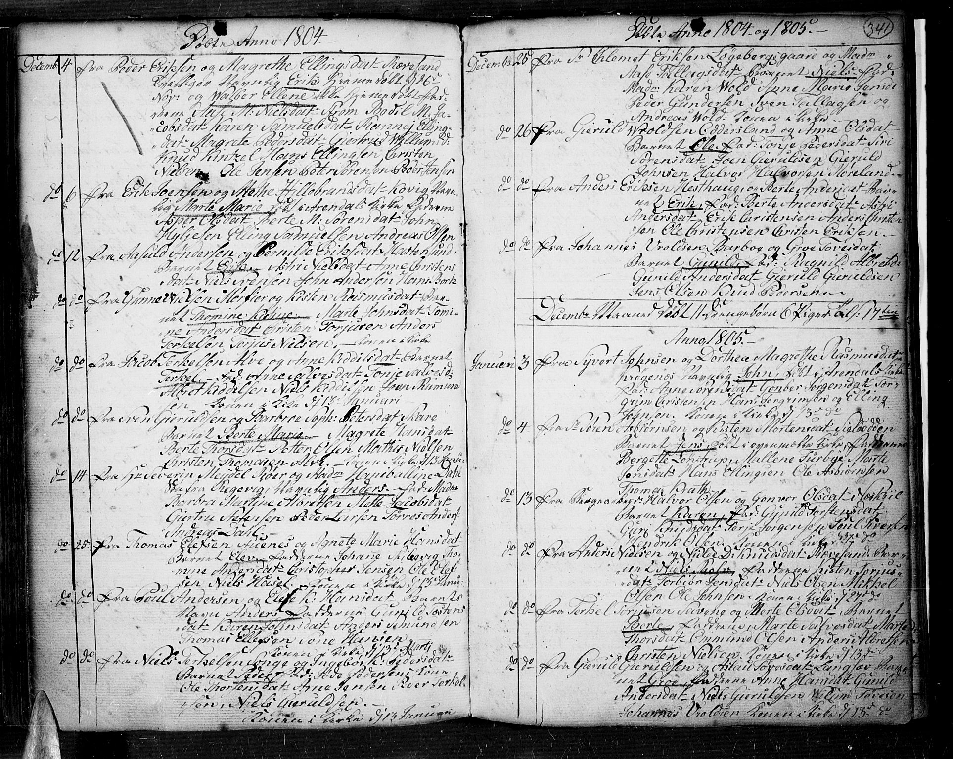 Tromøy sokneprestkontor, SAK/1111-0041/F/Fa/L0002: Parish register (official) no. A 2, 1773-1808, p. 341