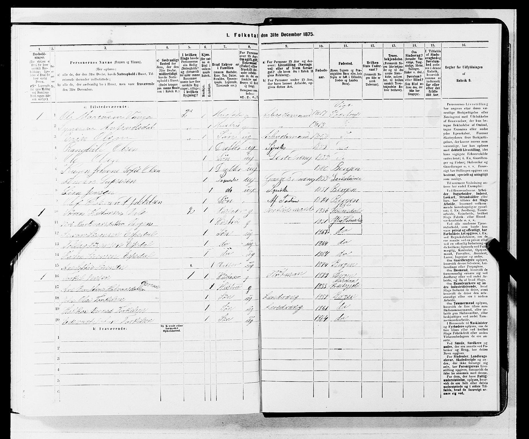 SAB, 1875 census for 1301 Bergen, 1875, p. 4074