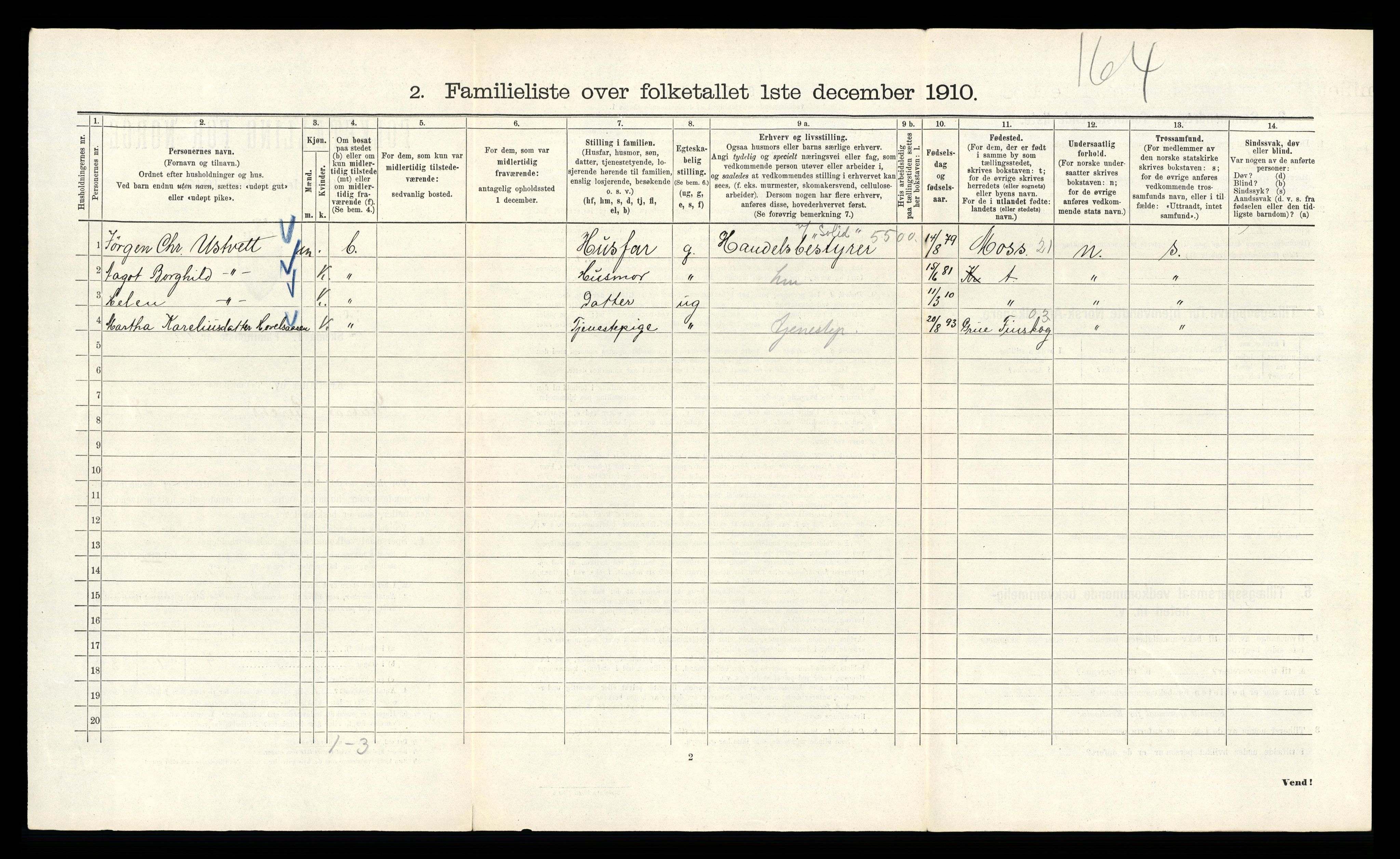 RA, 1910 census for Kristiania, 1910, p. 28160