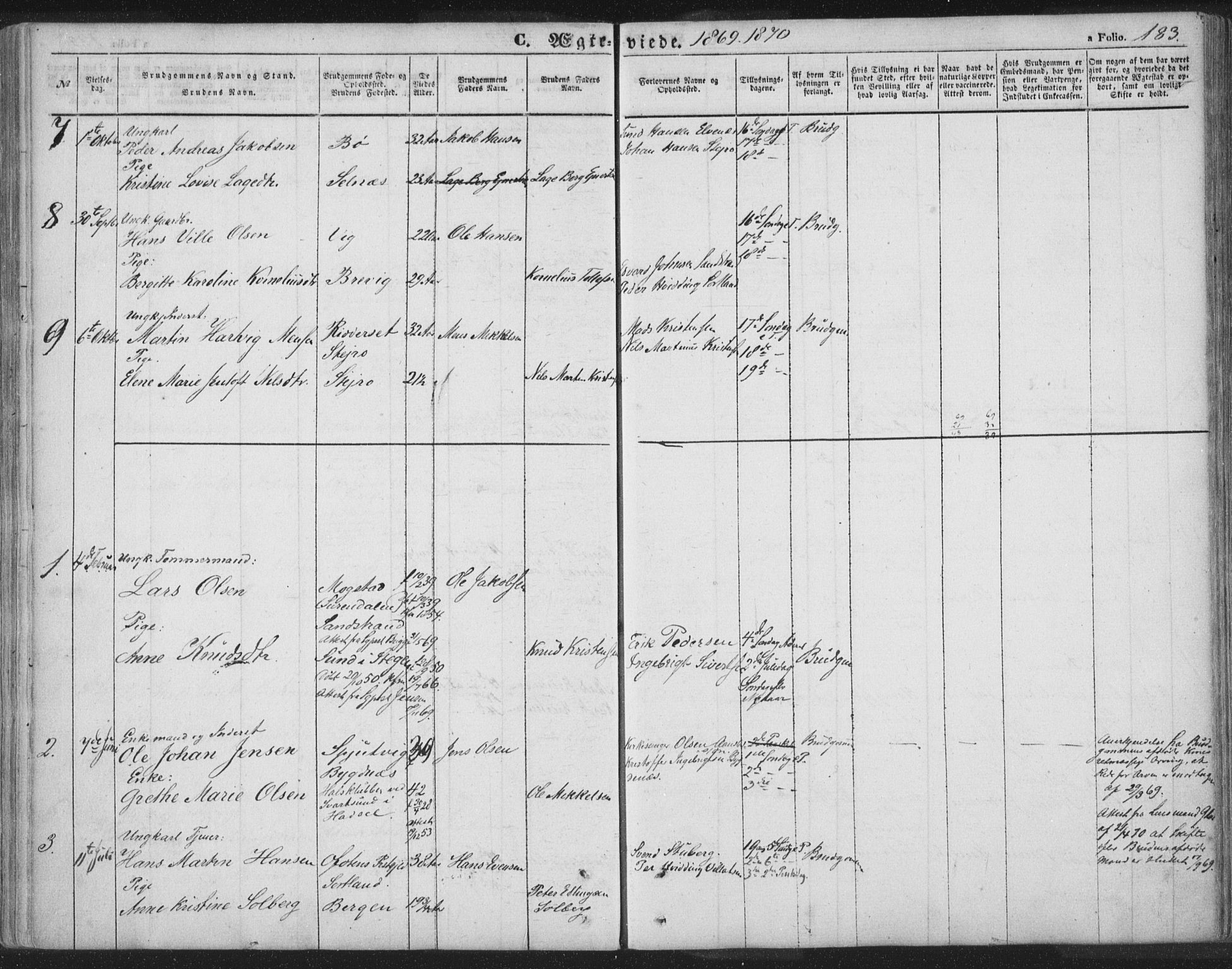 Ministerialprotokoller, klokkerbøker og fødselsregistre - Nordland, AV/SAT-A-1459/895/L1369: Parish register (official) no. 895A04, 1852-1872, p. 183