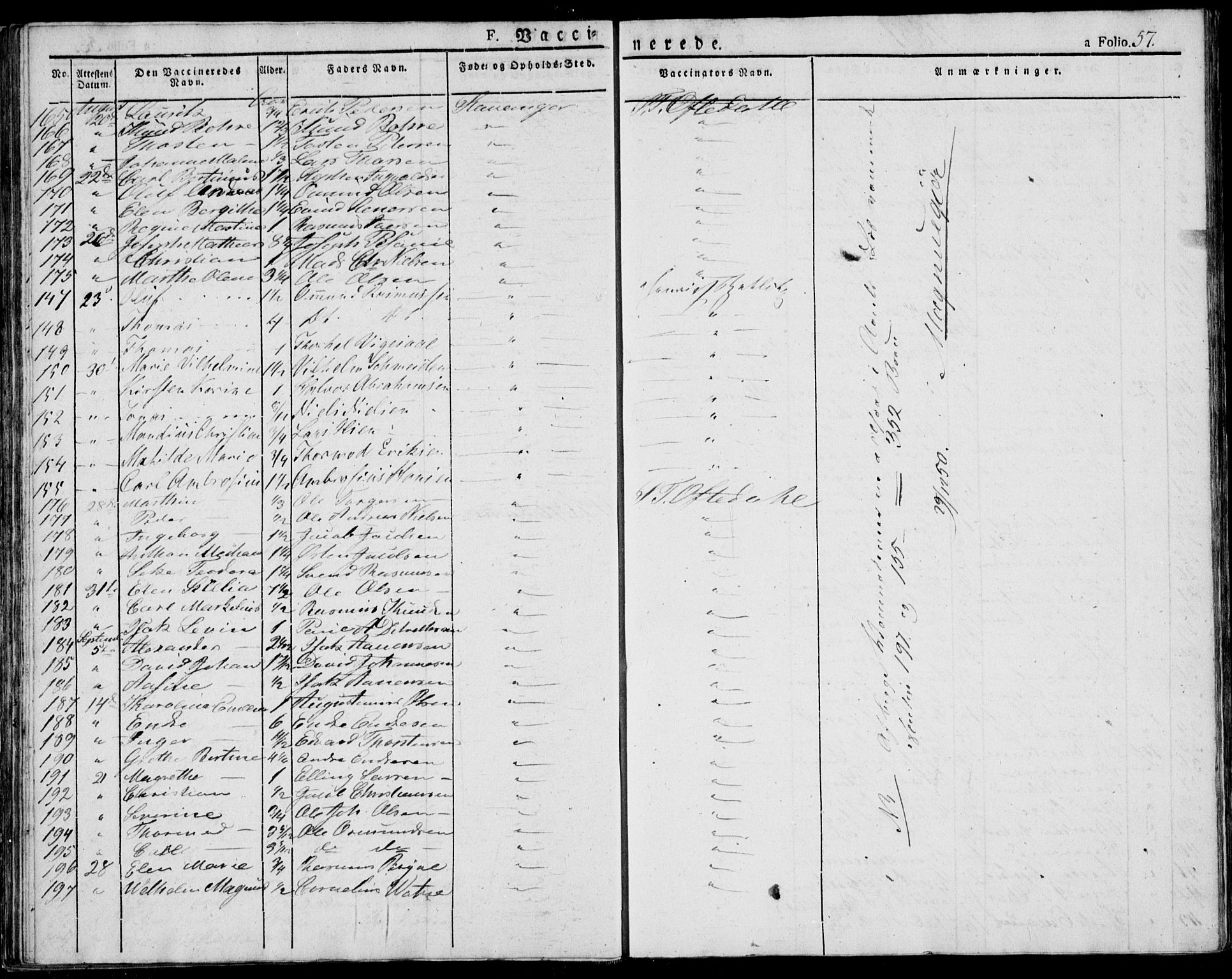 Domkirken sokneprestkontor, AV/SAST-A-101812/001/30/30BA/L0010: Parish register (official) no. A 10, 1821-1859, p. 57