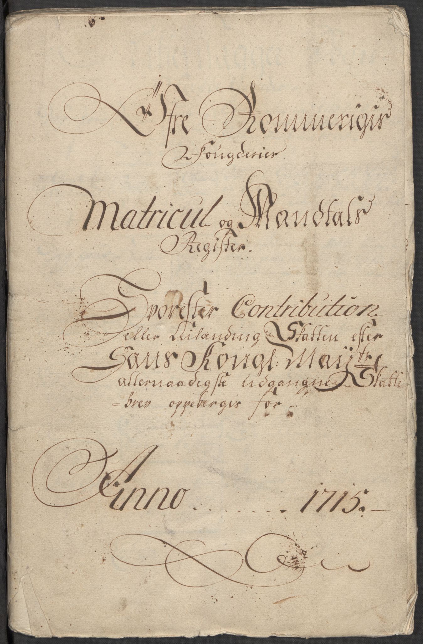 Rentekammeret inntil 1814, Reviderte regnskaper, Fogderegnskap, AV/RA-EA-4092/R12/L0724: Fogderegnskap Øvre Romerike, 1715, p. 23