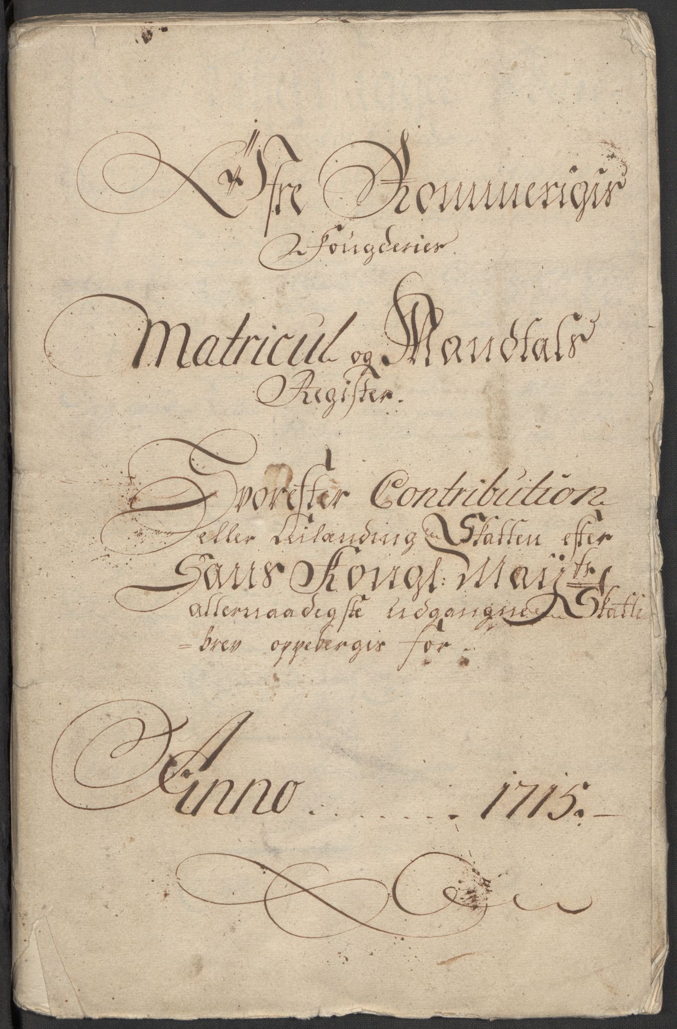 Rentekammeret inntil 1814, Reviderte regnskaper, Fogderegnskap, RA/EA-4092/R12/L0724: Fogderegnskap Øvre Romerike, 1715, p. 23