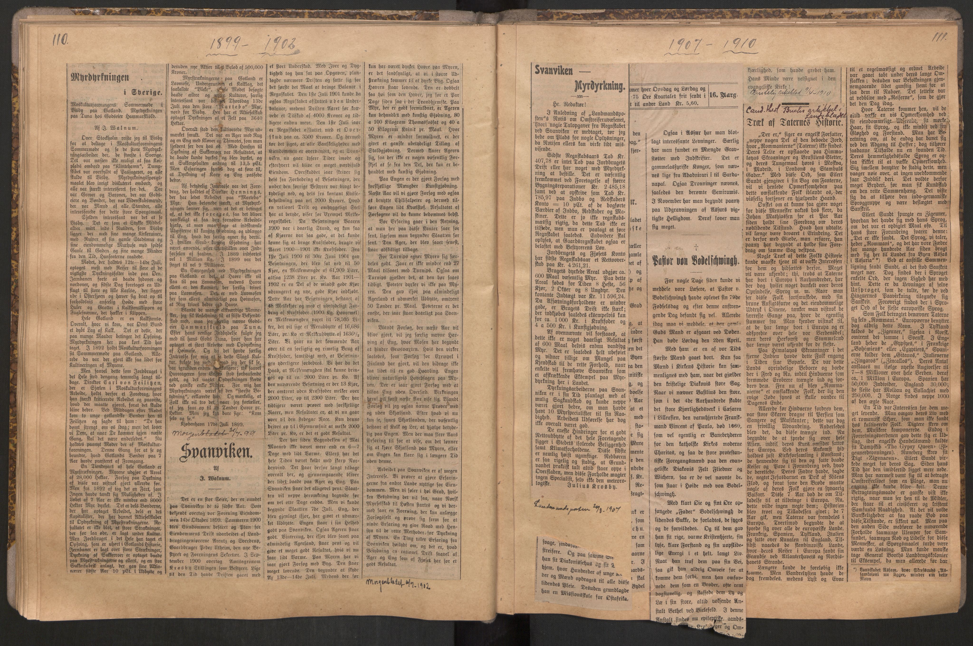 Norsk Misjon Blant Hjemløse, RA/PA-0793/F/Fv/L0534: Utklipp, 1897-1919, p. 110-111