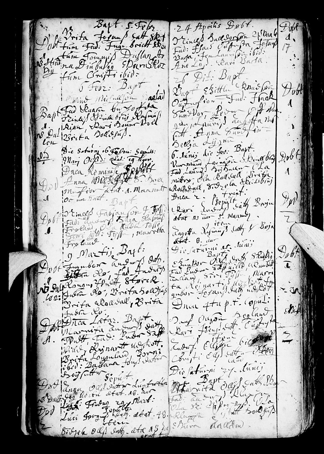 Os sokneprestembete, AV/SAB-A-99929: Parish register (official) no. A 6, 1669-1719, p. 17