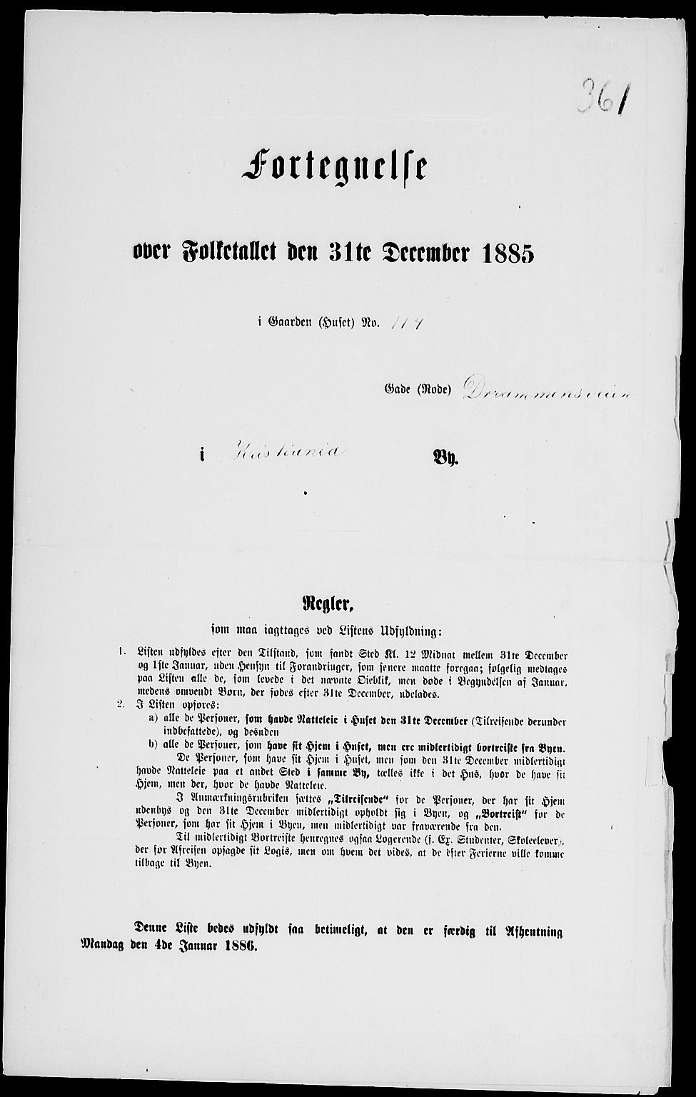 RA, 1885 census for 0301 Kristiania, 1885, p. 5553