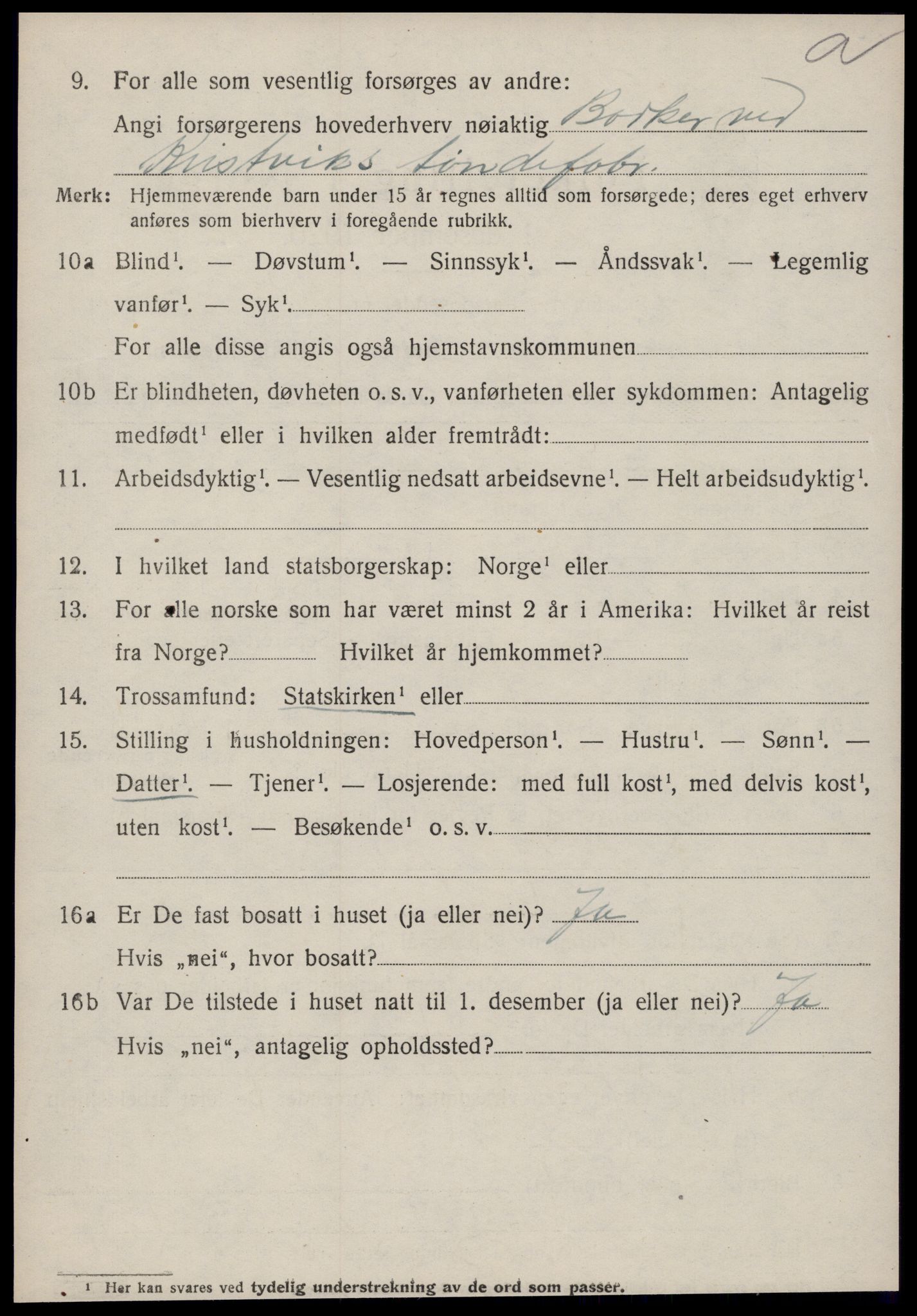 SAT, 1920 census for Bremsnes, 1920, p. 6870