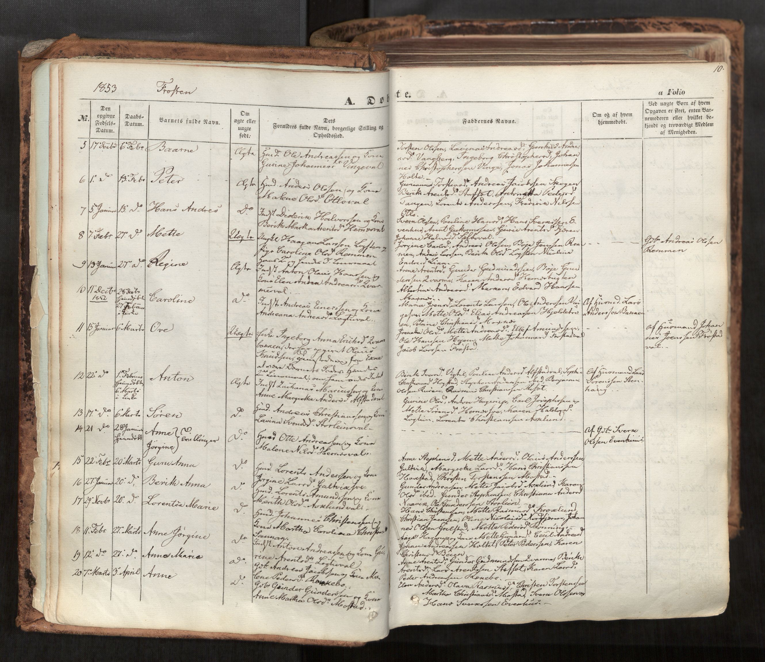 Ministerialprotokoller, klokkerbøker og fødselsregistre - Nord-Trøndelag, SAT/A-1458/713/L0116: Parish register (official) no. 713A07, 1850-1877, p. 10
