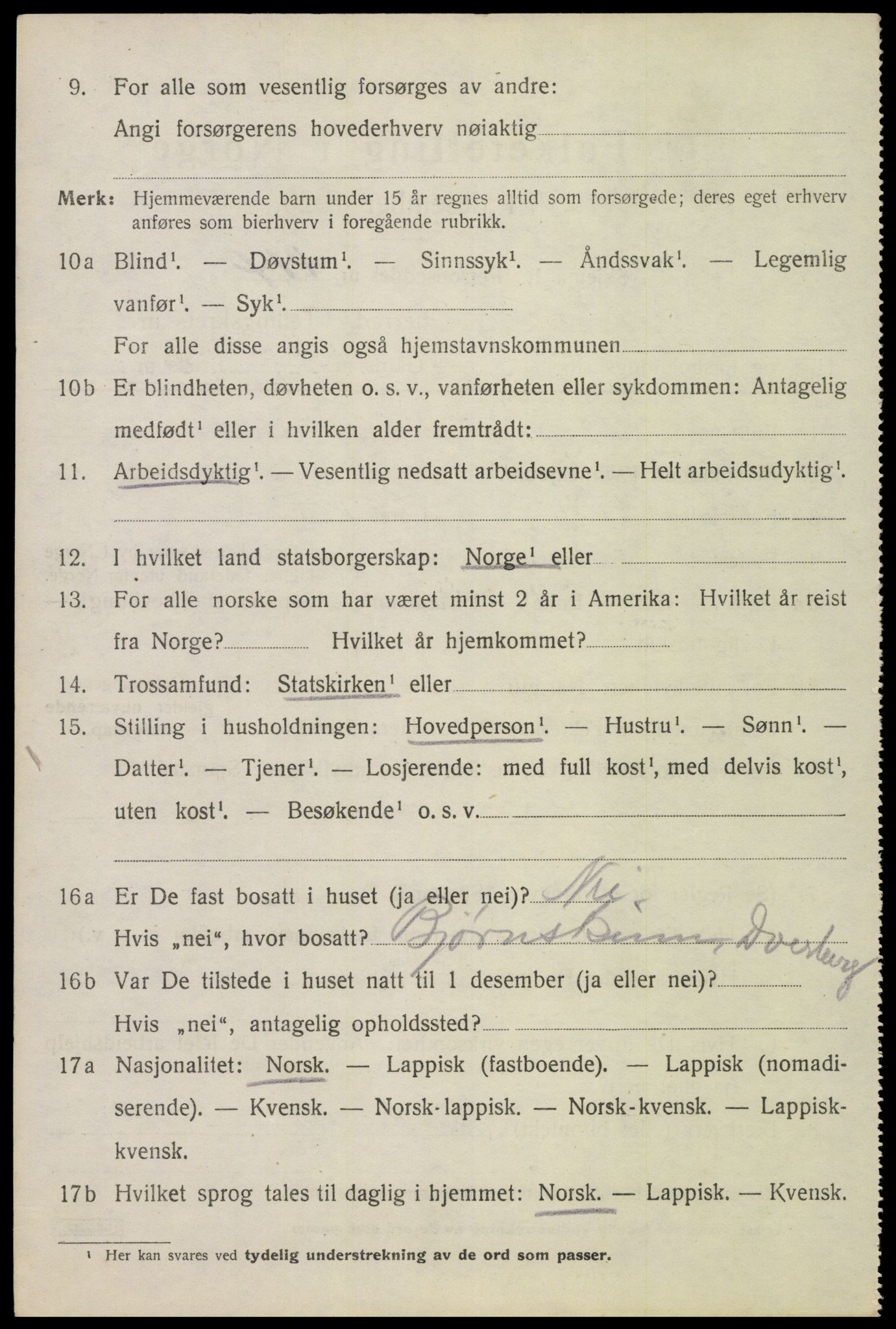 SAT, 1920 census for Øksnes, 1920, p. 1631