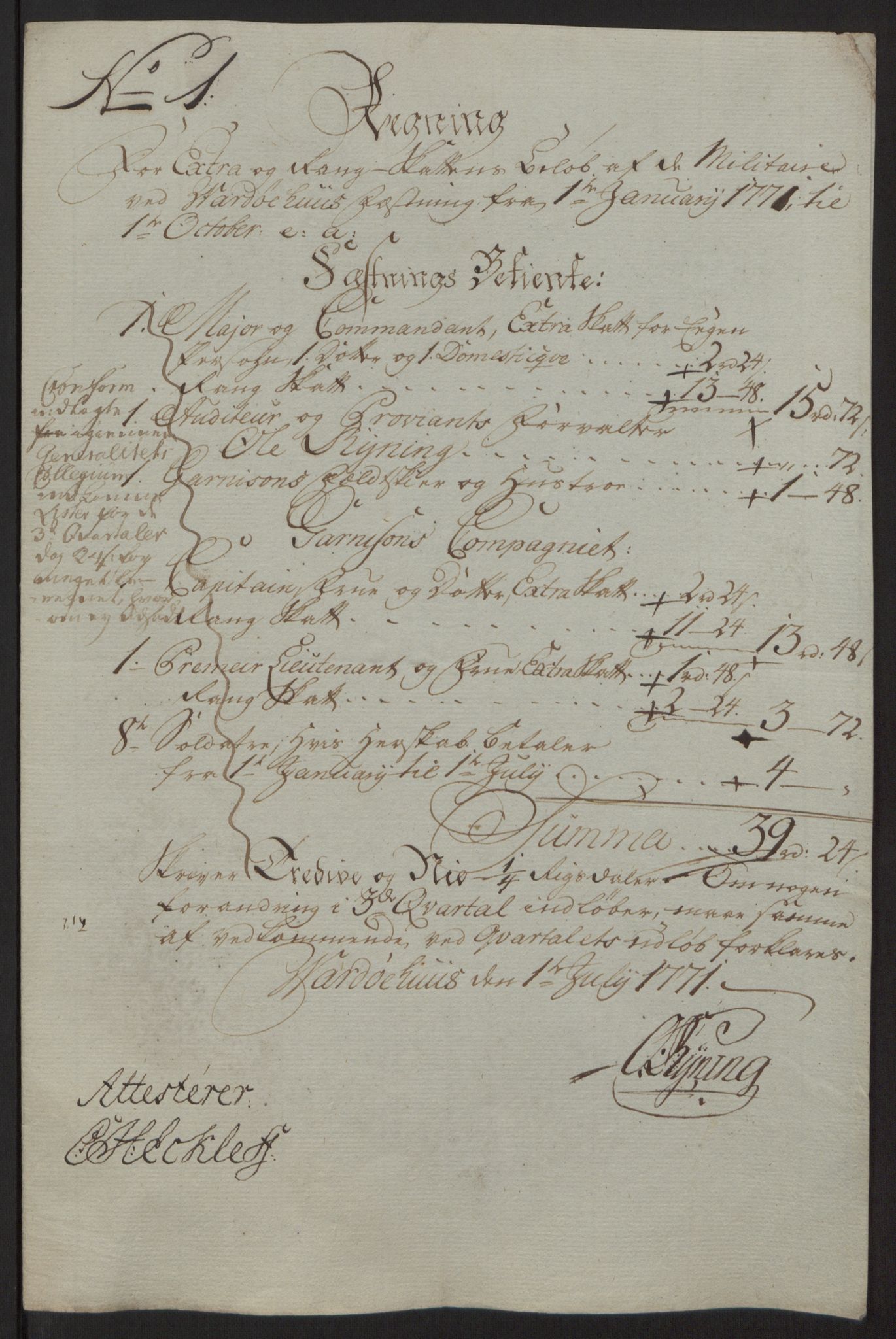 Rentekammeret inntil 1814, Reviderte regnskaper, Fogderegnskap, RA/EA-4092/R69/L4910: Ekstraskatten  Finnmark/Vardøhus, 1762-1772, p. 425