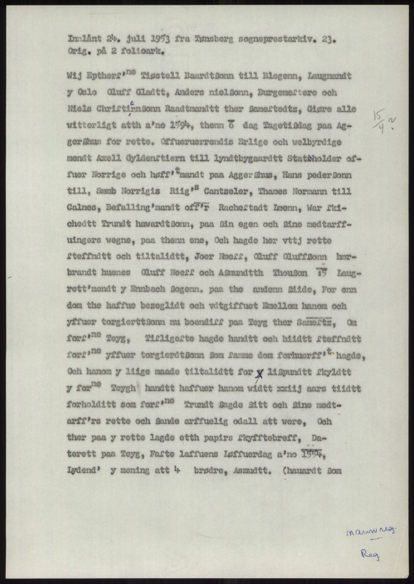 Samlinger til kildeutgivelse, Diplomavskriftsamlingen, RA/EA-4053/H/Ha, p. 1037