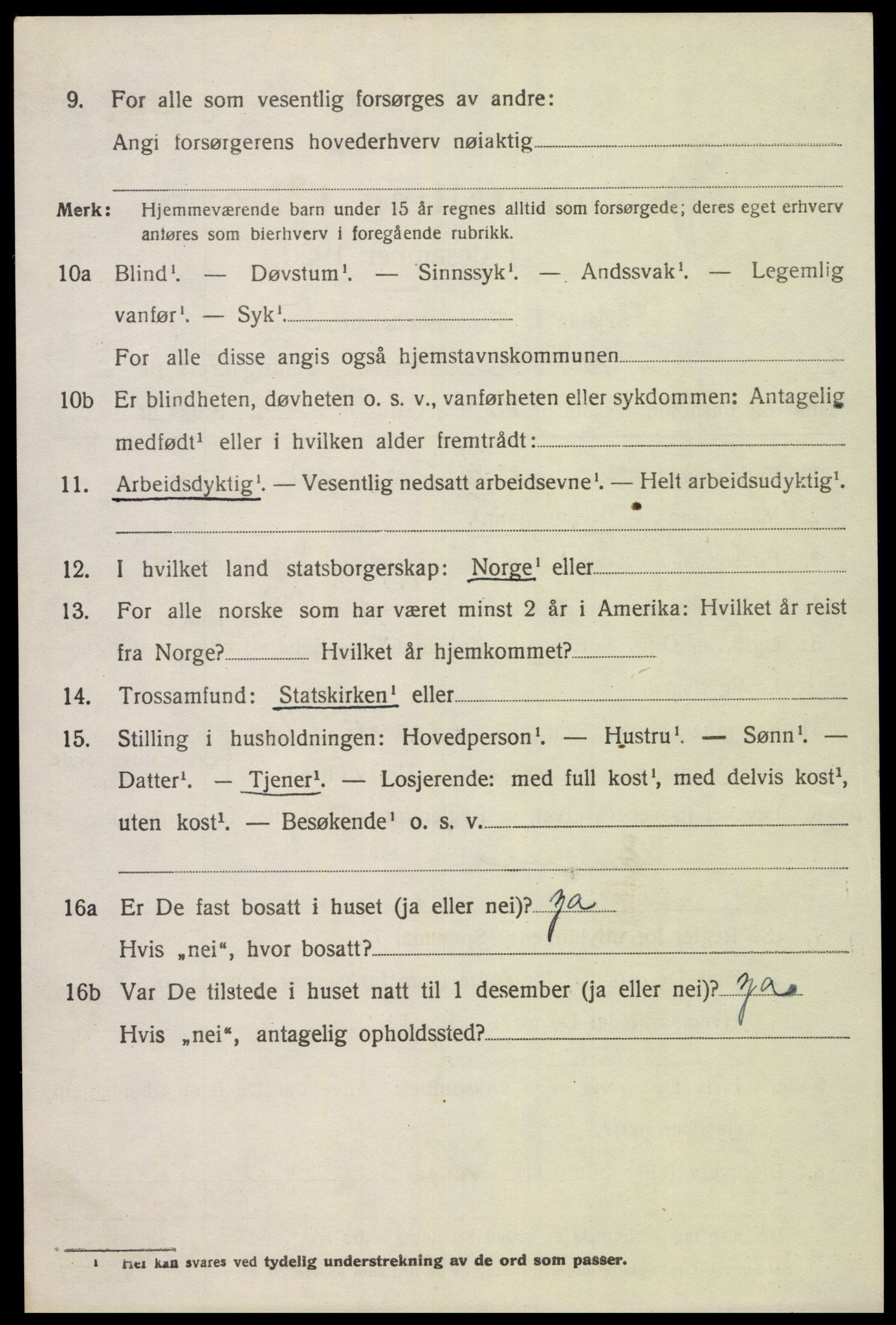 SAK, 1920 census for Bakke, 1920, p. 2369