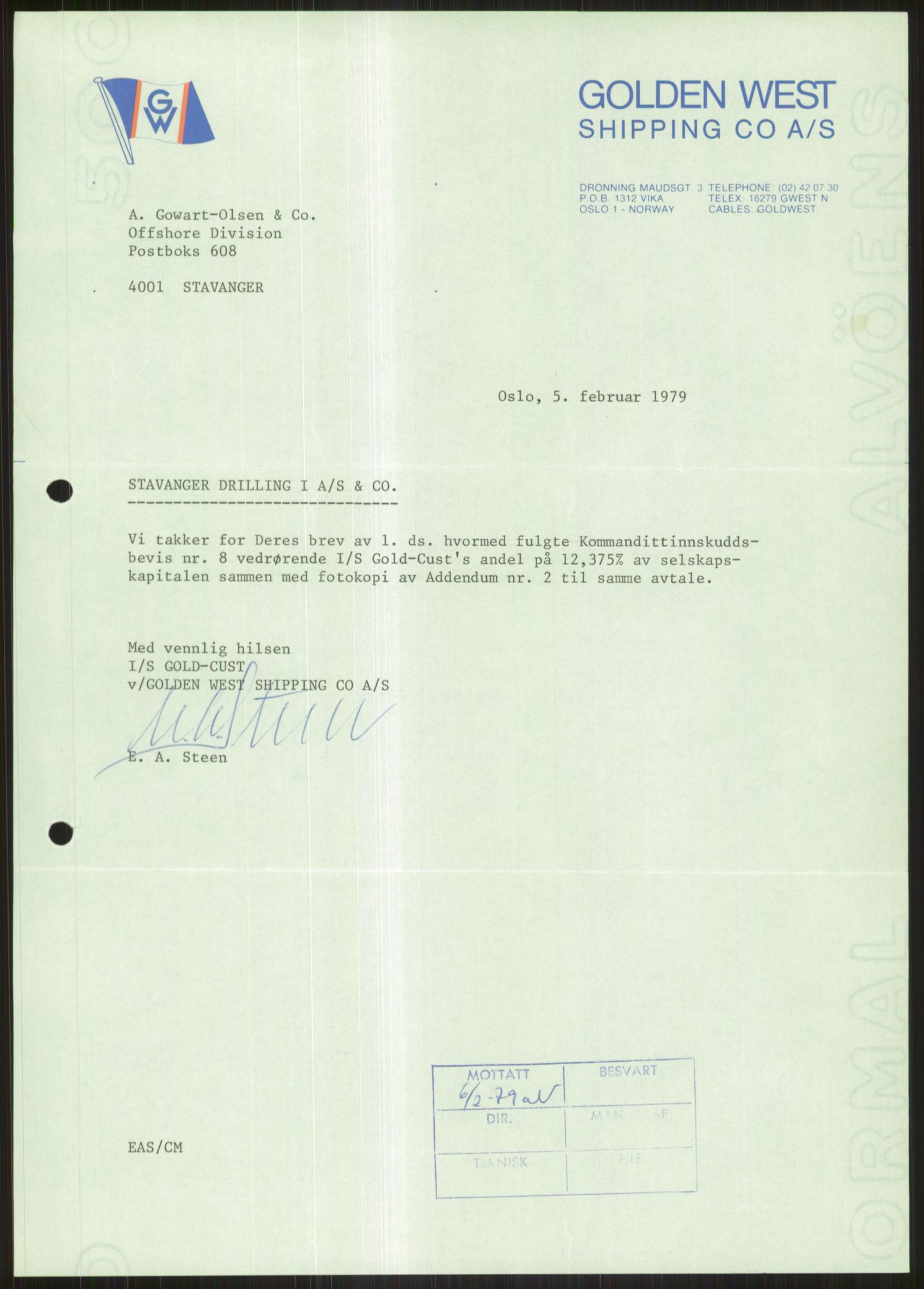 Pa 1503 - Stavanger Drilling AS, AV/SAST-A-101906/D/L0005: Korrespondanse og saksdokumenter, 1974-1985, p. 987