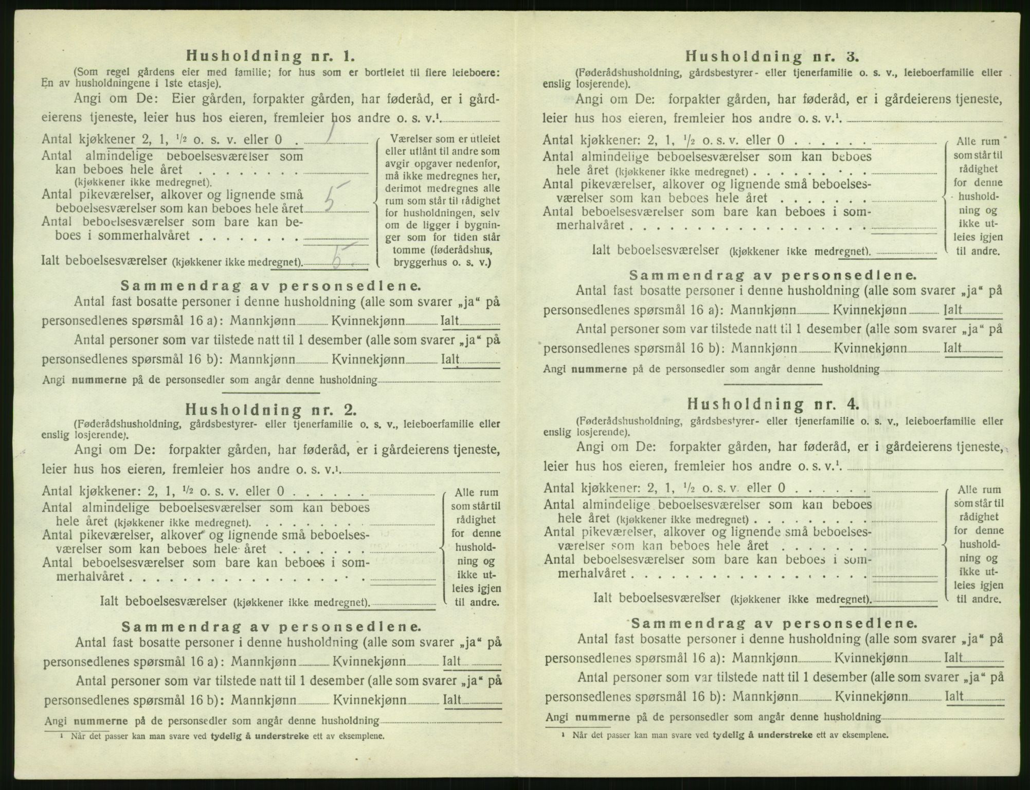 SAK, 1920 census for Vegårshei, 1920, p. 361