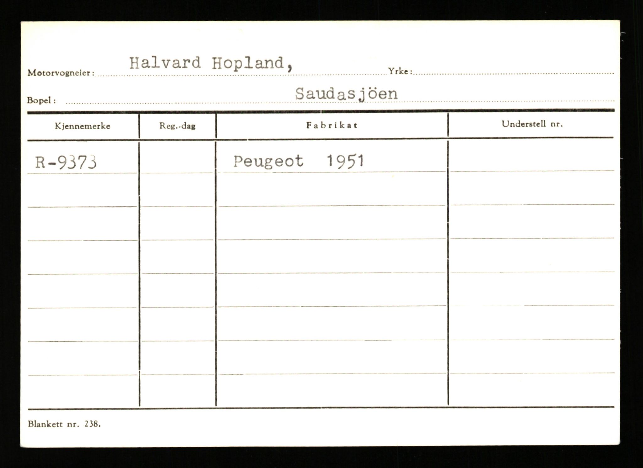 Stavanger trafikkstasjon, AV/SAST-A-101942/0/G/L0002: Registreringsnummer: 5791 - 10405, 1930-1971, p. 2411