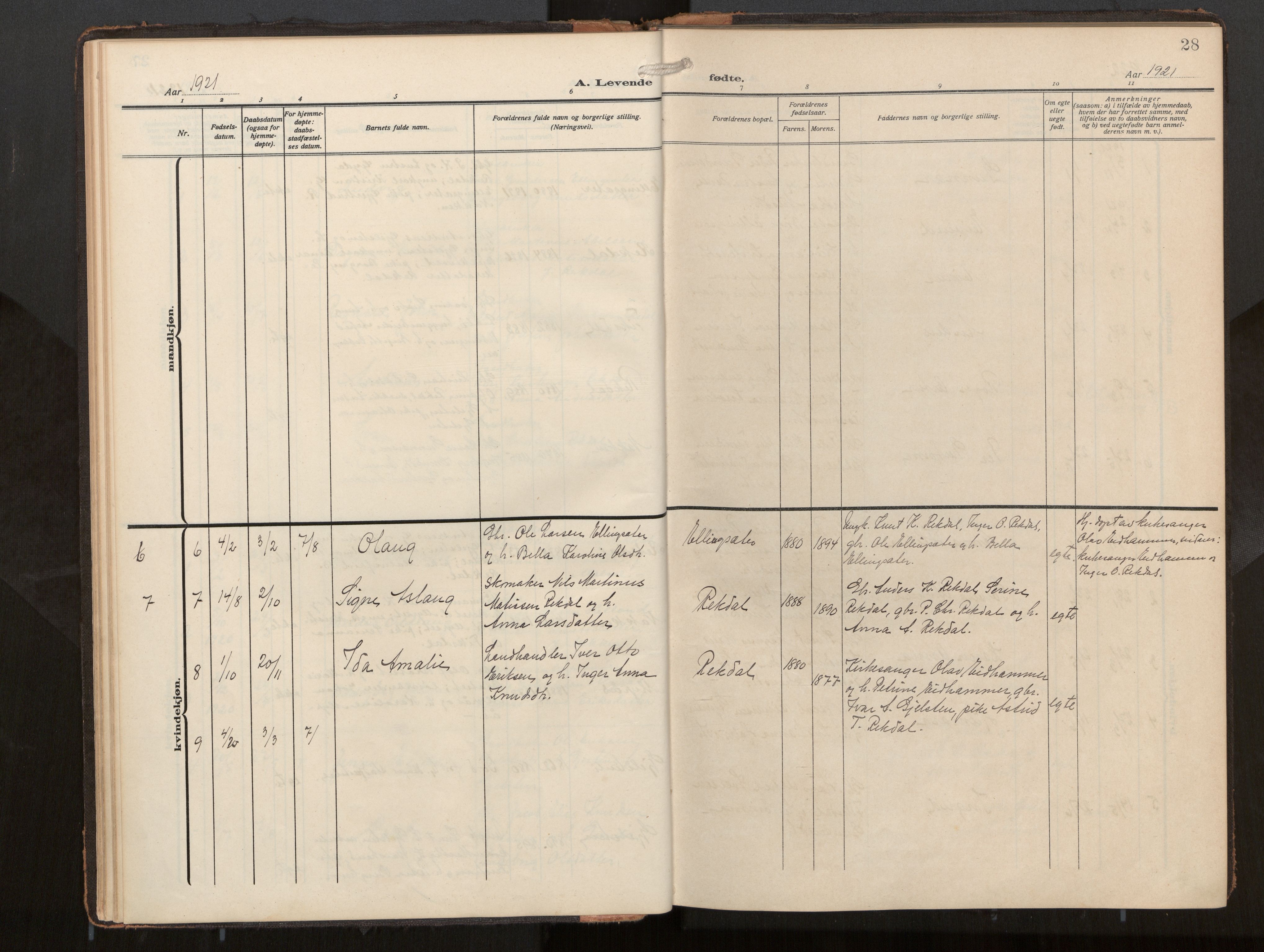 Ministerialprotokoller, klokkerbøker og fødselsregistre - Møre og Romsdal, AV/SAT-A-1454/540/L0540b: Parish register (official) no. 540A03, 1909-1932, p. 28